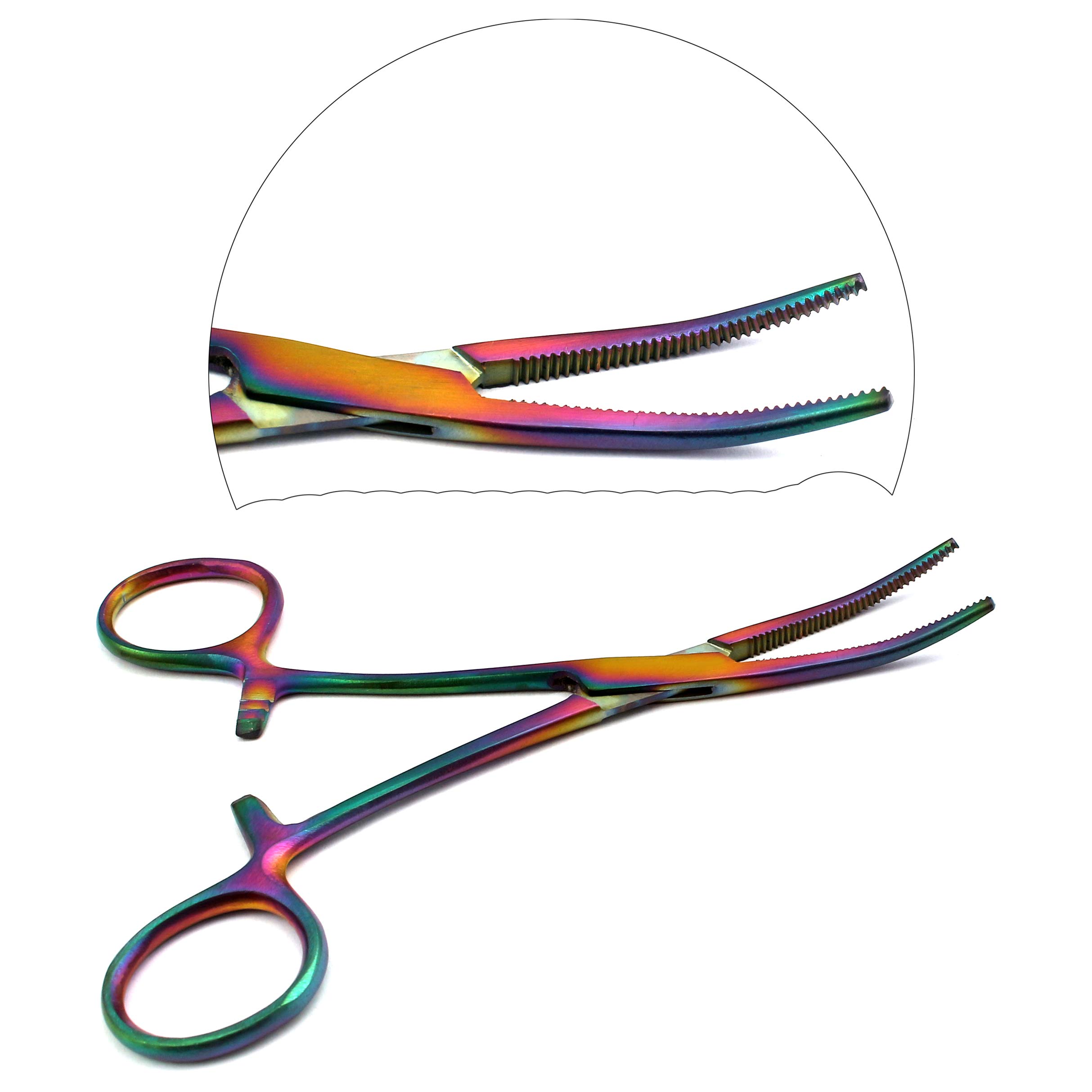 LAJA IMPORTS Multi Color Rainbow Pean HEMOSTAT Forceps 5.5