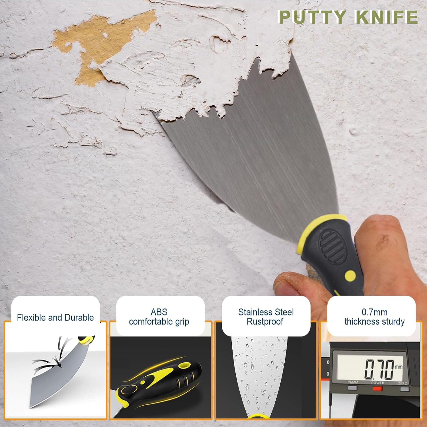 ACEBON Kit de rodillos de pintura profesional de 11 piezas, rodillos de 9 y 4 pulgadas con poste de extensión y bandeja, resistente para paredes, techo, puertas, molduras, cobertura rápida y uniforme