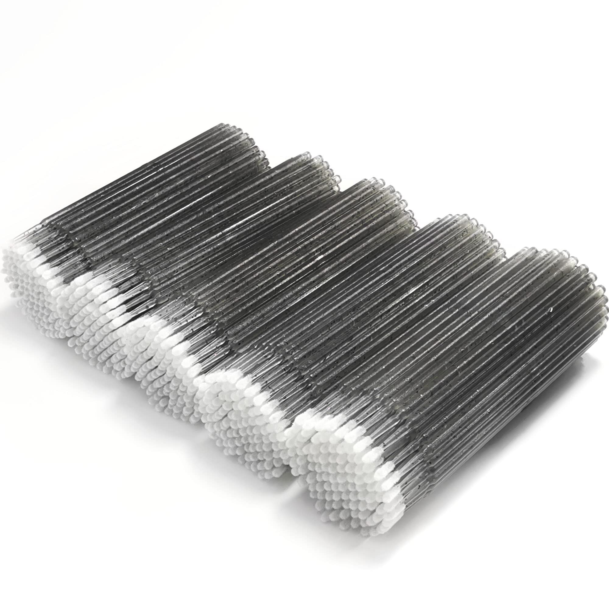 ZYIGYI 500 Pcs Disposable Micro Applicator Brush for Eyelash Extension, Microswabs Lips Mascara Wands Black
