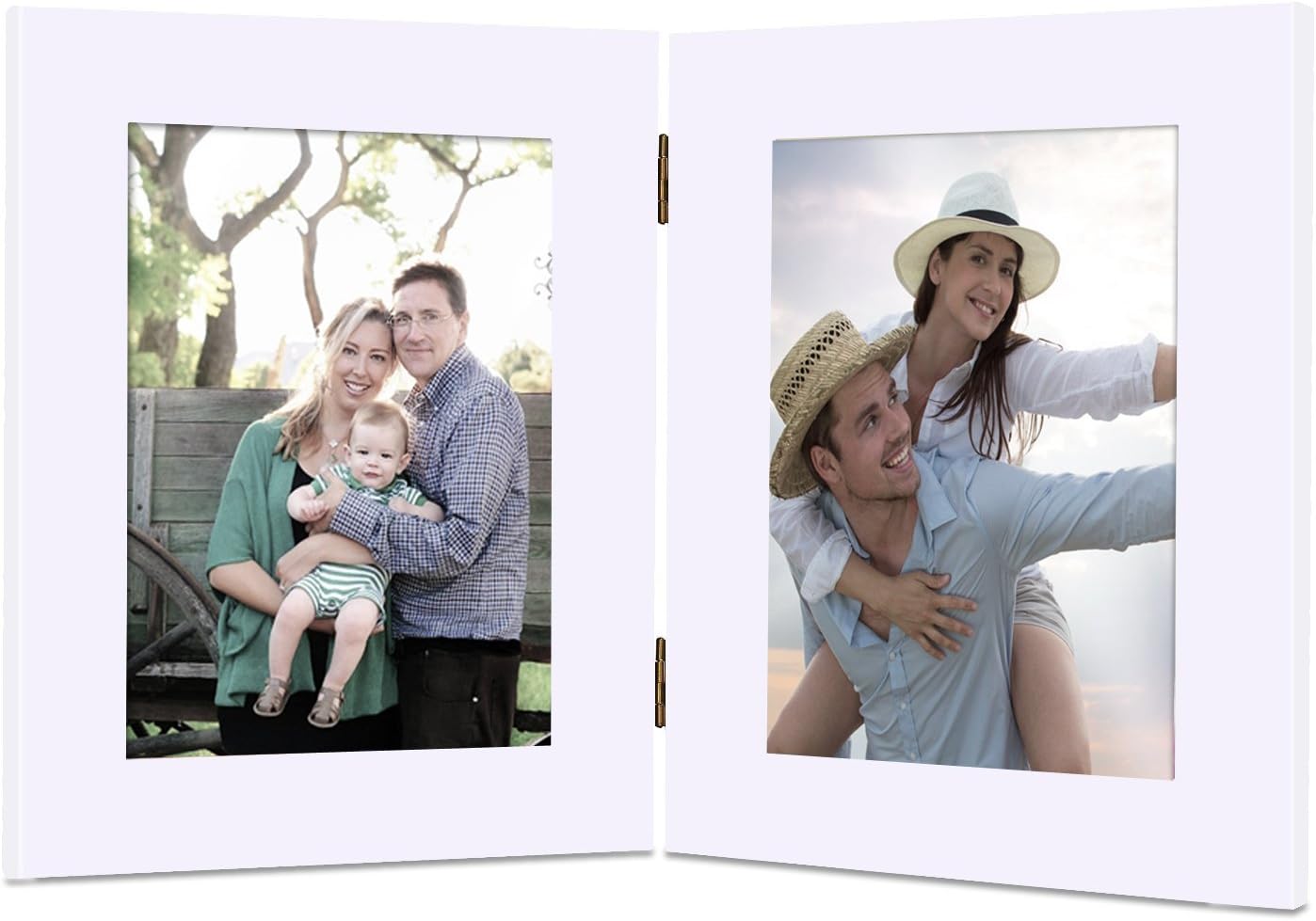 Adeco 5x7 White Wood Decroative Hinged Table Top Desktop