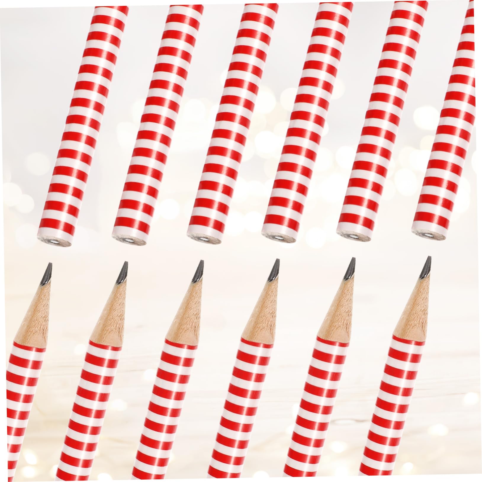 Tofficu 5 Sätze Weihnachts-radierstift-set Bunte Stifte Süße Radiergummis Bleistifte Gefälligkeiten Für Weihnachtsfeiern Winterstifte Weihnachtsstifte Für Rot Hölzern 36 Stück * 5