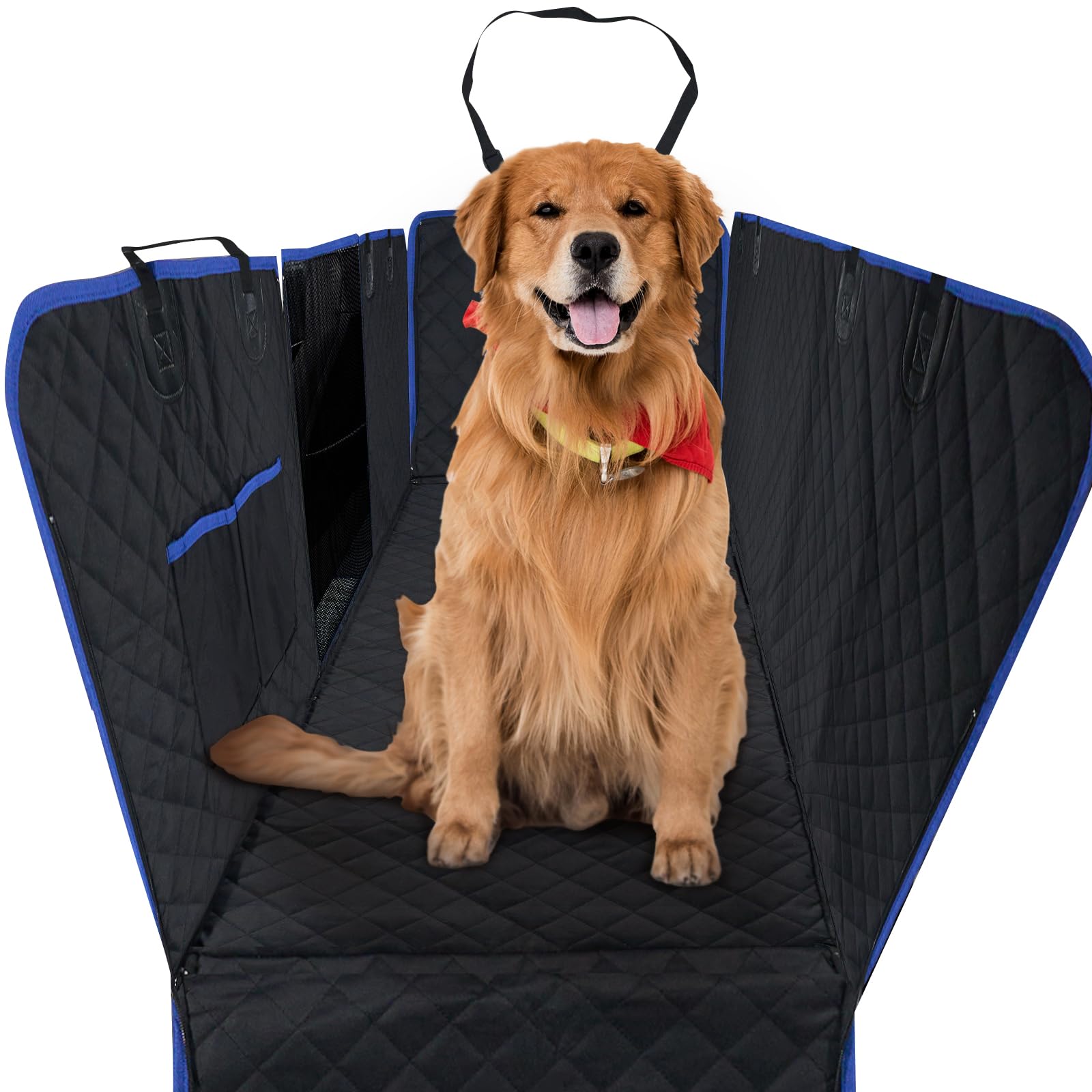 Funda para Perro Asiento Trasero Coche,Funda para Perro Repelente al Agua para Coche,Asiento para Perro Asiento Trasero Coche Funda Protectora Universal para Asiento Trasero.