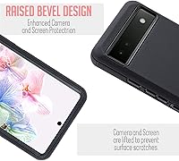 Vista 7 de Funda de doble capa a prueba de golpes de cuerpo completo con clip giratorio para cinturón y protector de pantalla integrado para Google Pixel 6A 5G