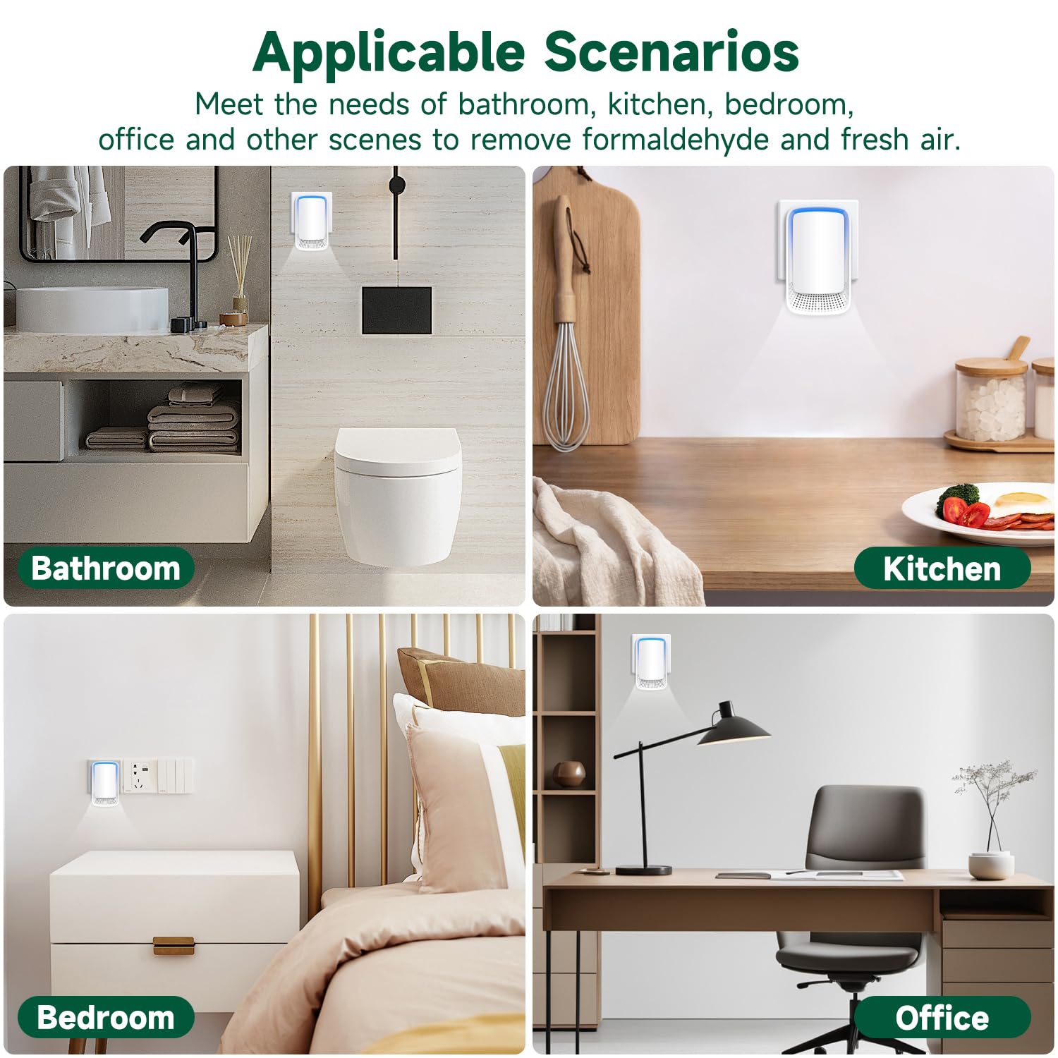 Purificador de aire (3 unidades) ionizador de aire negativo para uso doméstico, ionizador de aire móvil sin filtro, desodorización de iones negativos, mini purificador de aire para el hogar, oficina,