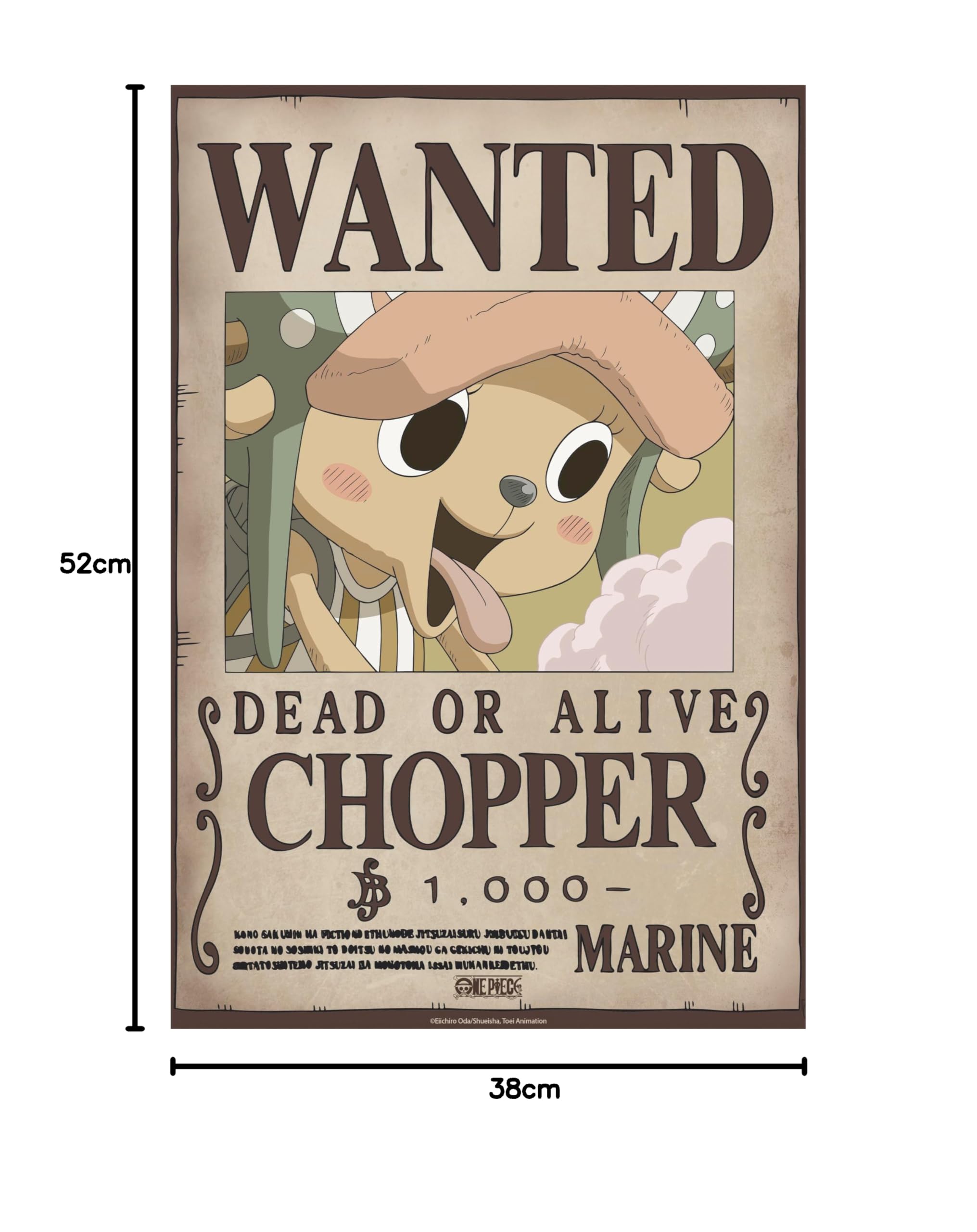 GB eye One Piece - Póster Wanted Chopper Wano (52 x 38 cm) : GB