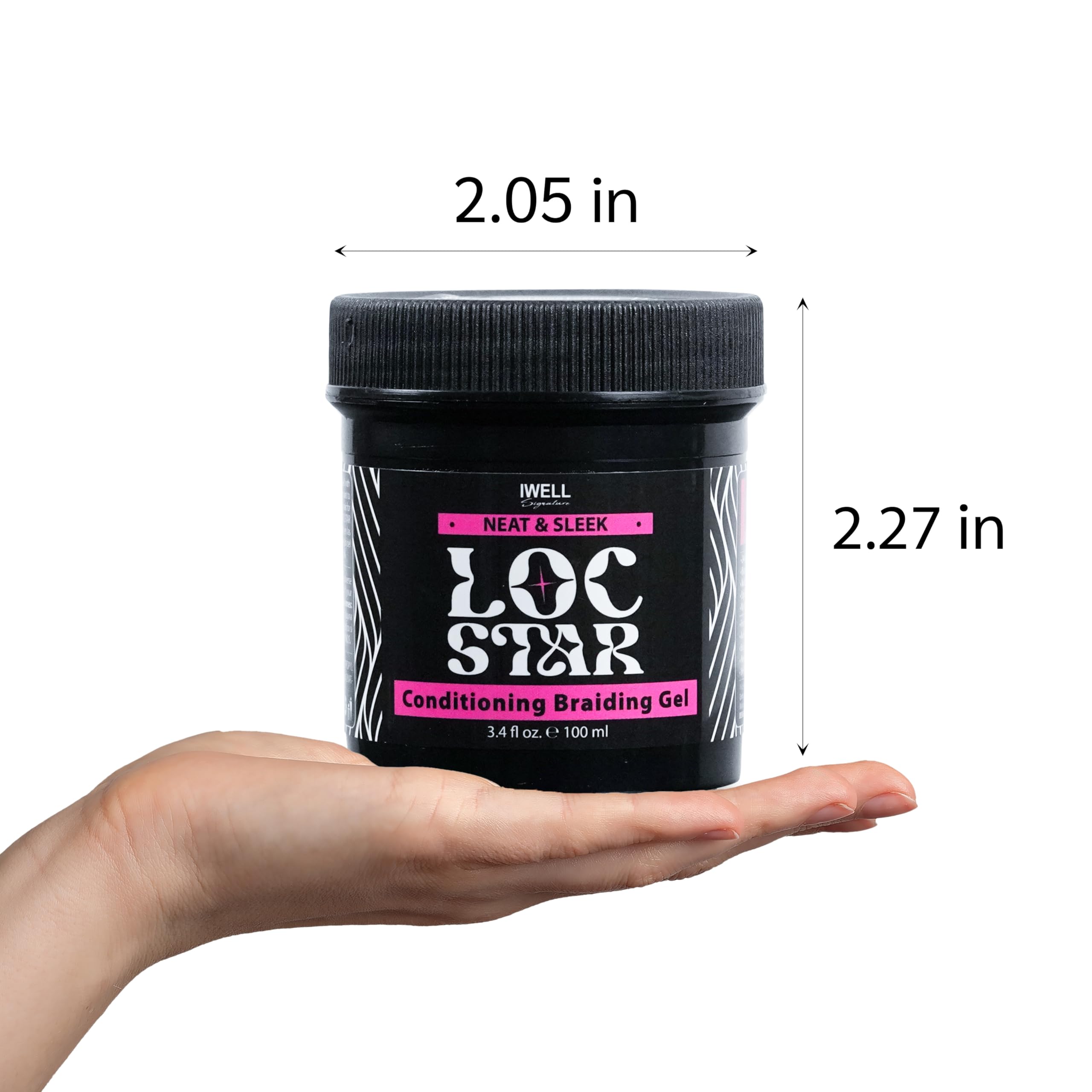 Loc Star Flechtgel, 96 ml, glänzendes Haarstyling-Gel für Zöpfe, Locks, Twists
