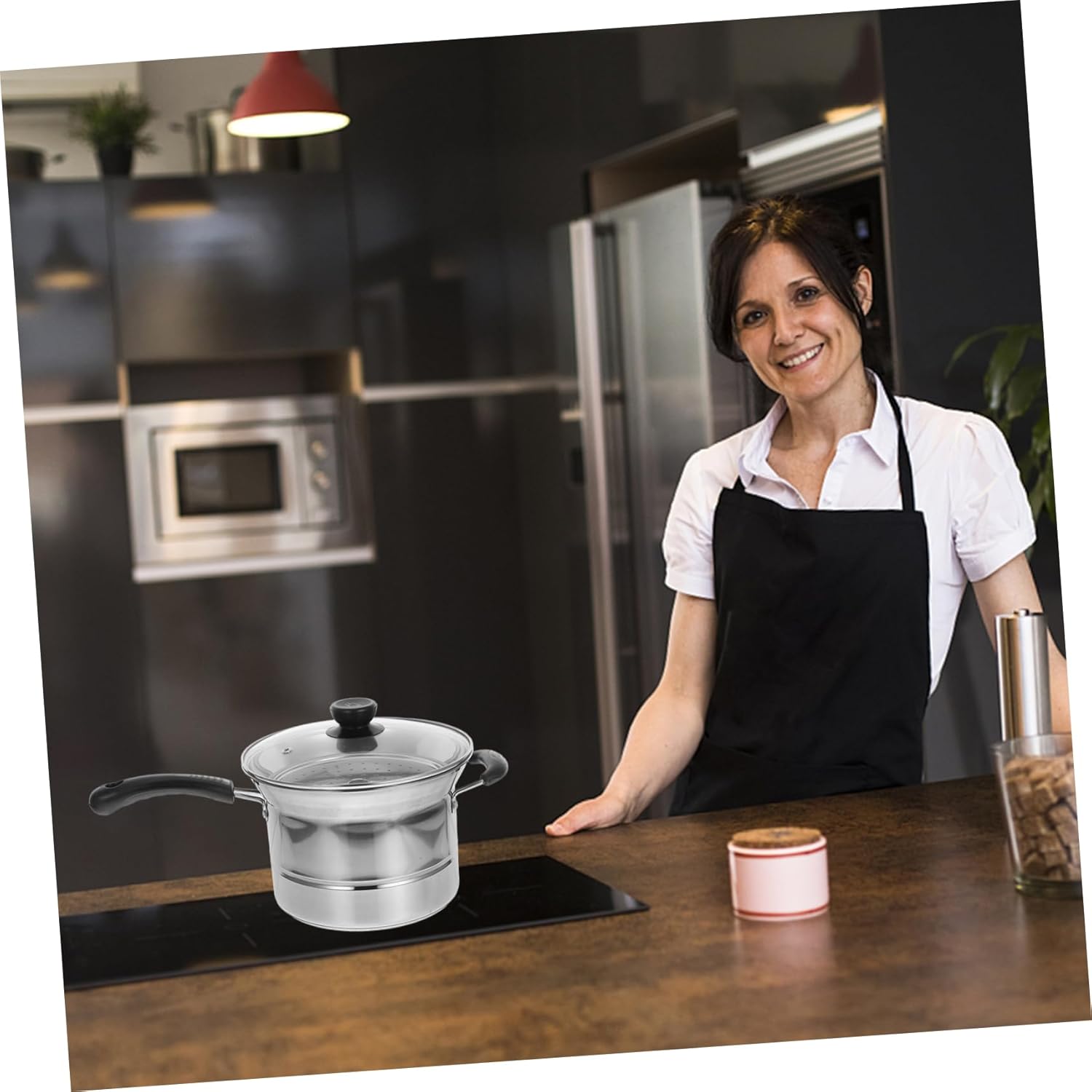 Cooking Pot Set Stainless Steel Pot Lid Saucepan Stock Deep Fryer Pasta Steamer for Home Kitchen Restaurant Hotel