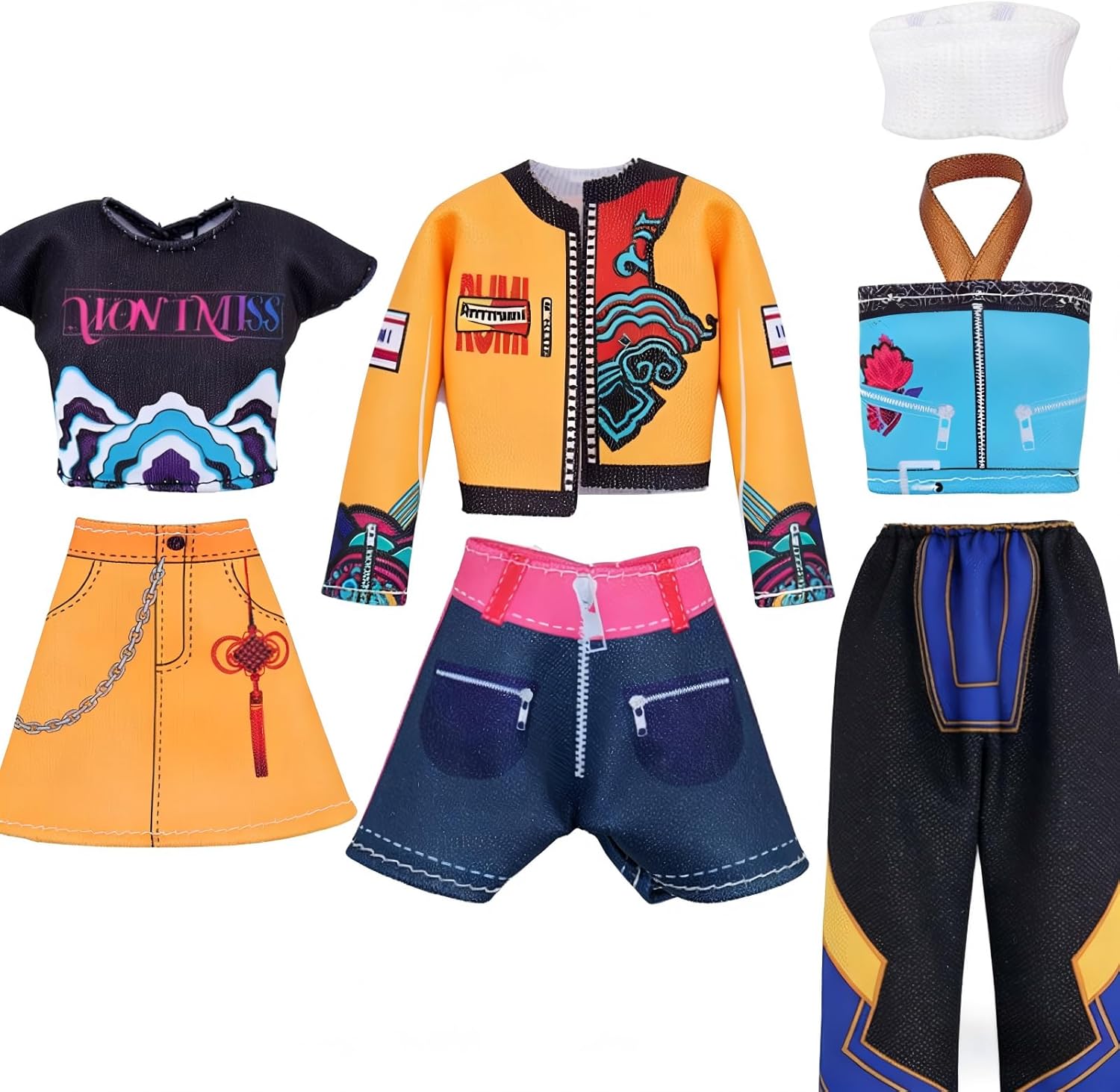 3 Sets Kpop Style Doll Clothes (No Doll), Doll Accessories for 11.5 inch Doll, Ideal Gift for Birthday, Fashion Kpop Outfits