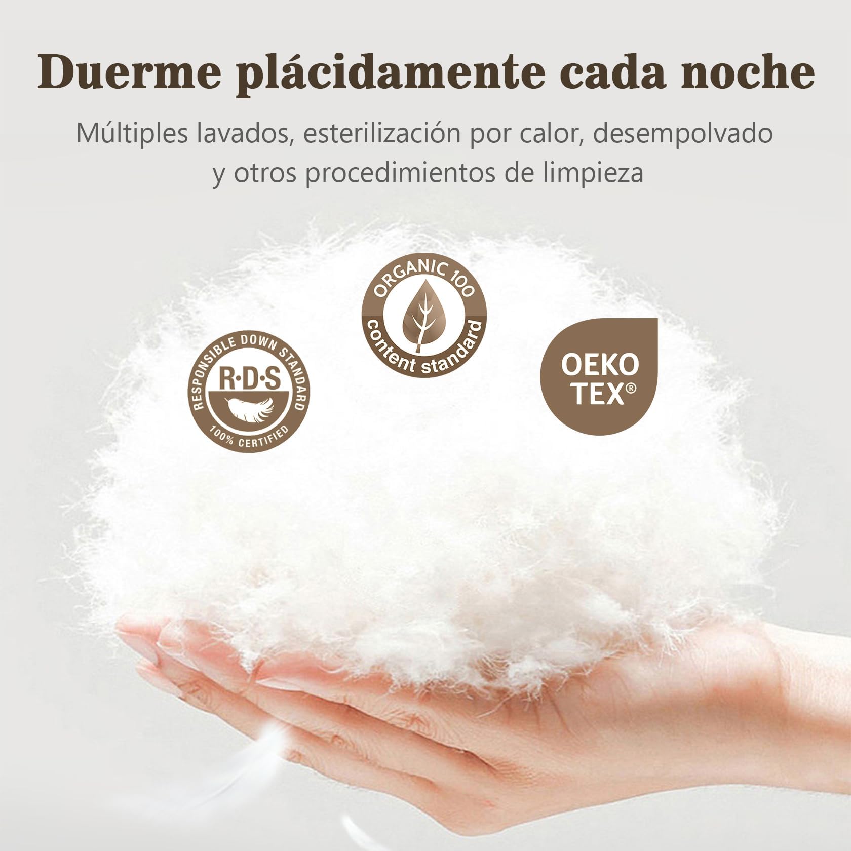 BPC Edredón de Plumas y Plumón Oca 135x200 cm para Cama 90, Edredon Nordico Blanco 4 Estaciones 100% Algodón Orgánico, Edredones Natural de Hotel, Fluffy Medium Down Duvet, Down Blanket