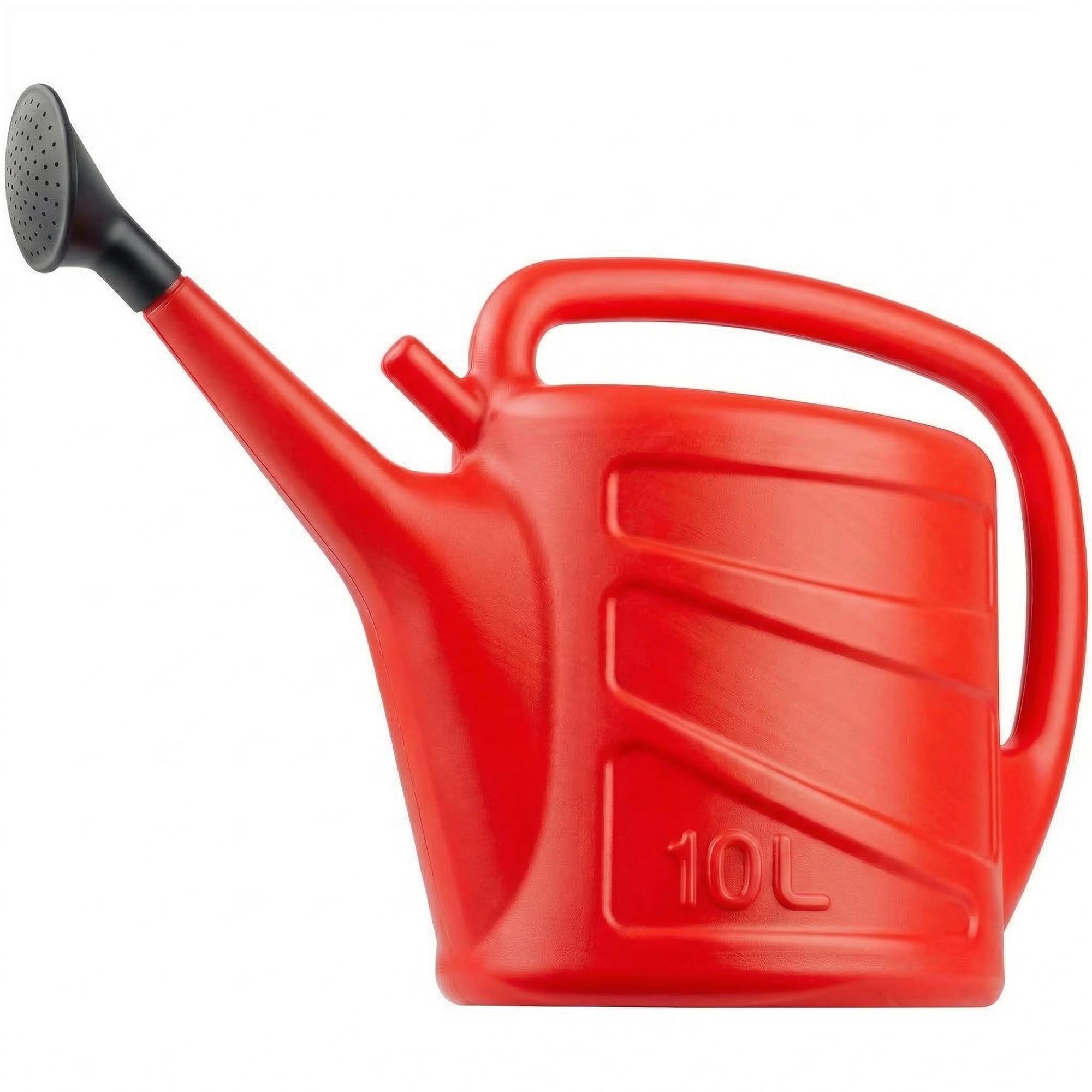 Axxtan Red 10L Watering Can - Indoor & Outdoor Watering Can With Detachable Sprinkler Rose Head, Lightweight Garden Water Can For Houseplants Care (Red)