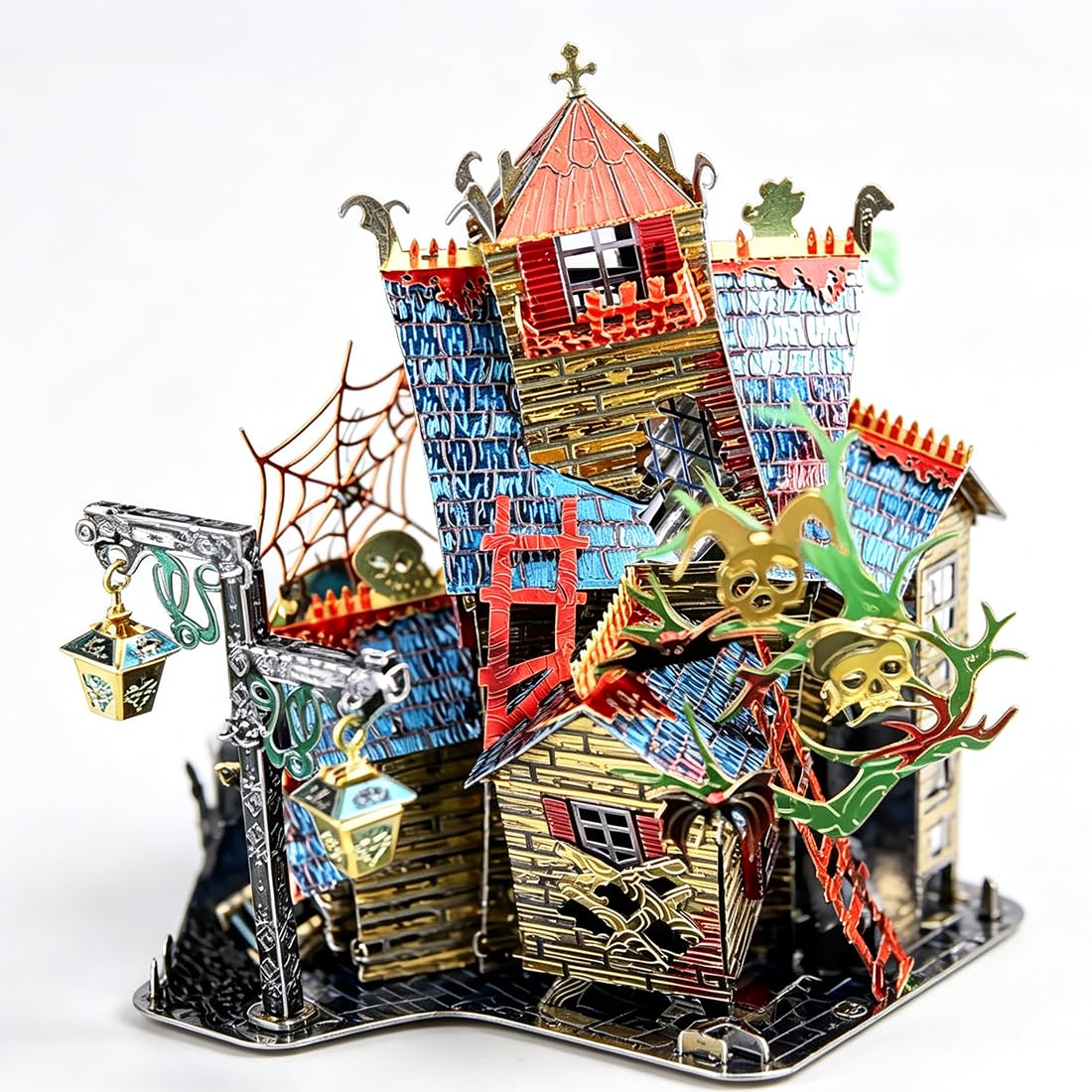 Halloween-Schloss 3D-Metall-Bausatz, Spukhaus-Motiv