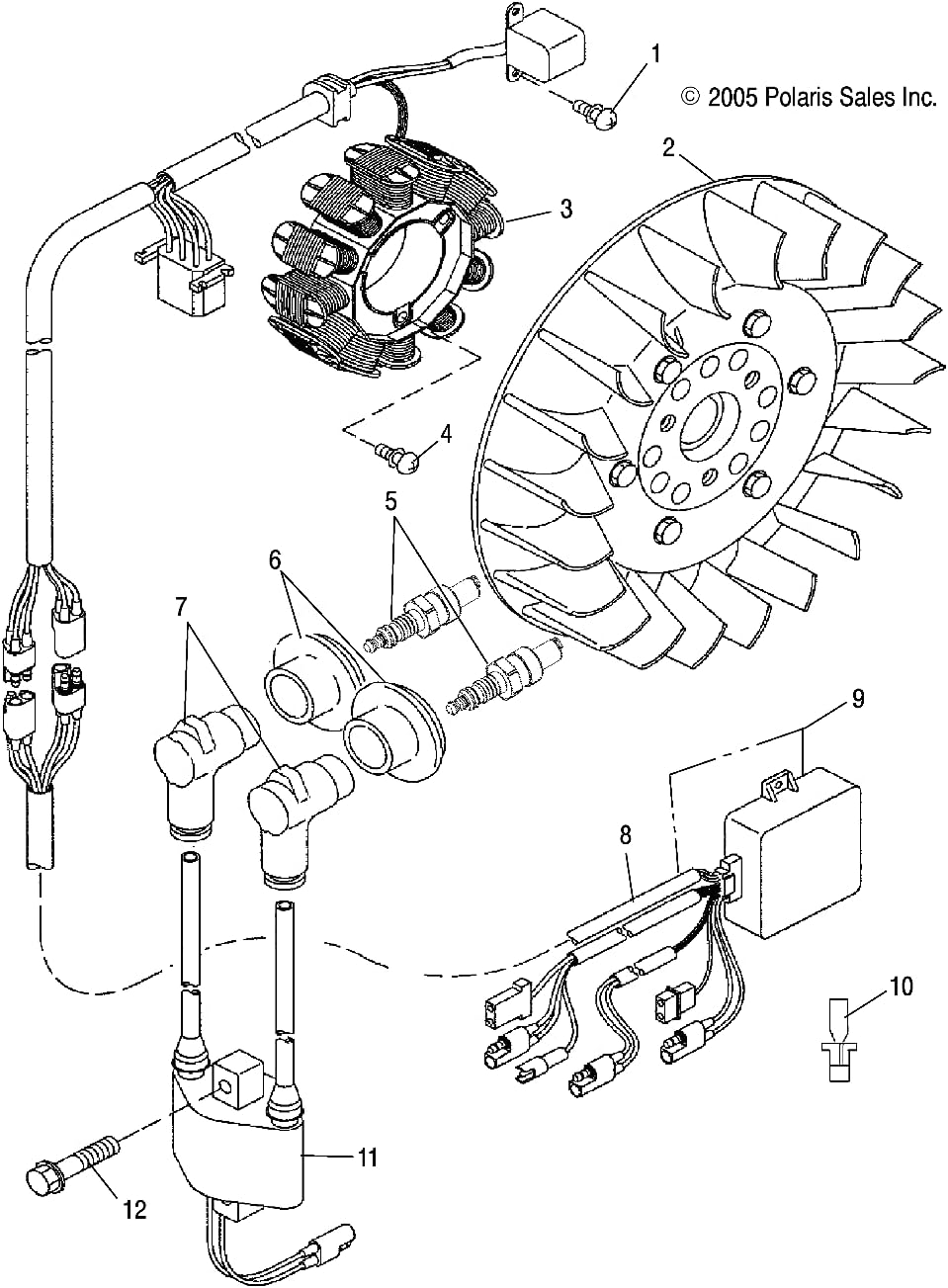 Polaris Snowmobile ASMSTATOR, Qty 1 Automotive