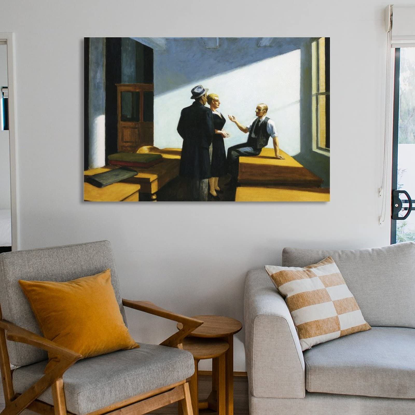 エドワード・ホッパー 美品　アートポスター(office at night) Edward Hopper Office at Night 1940 Walker Art Center Quality