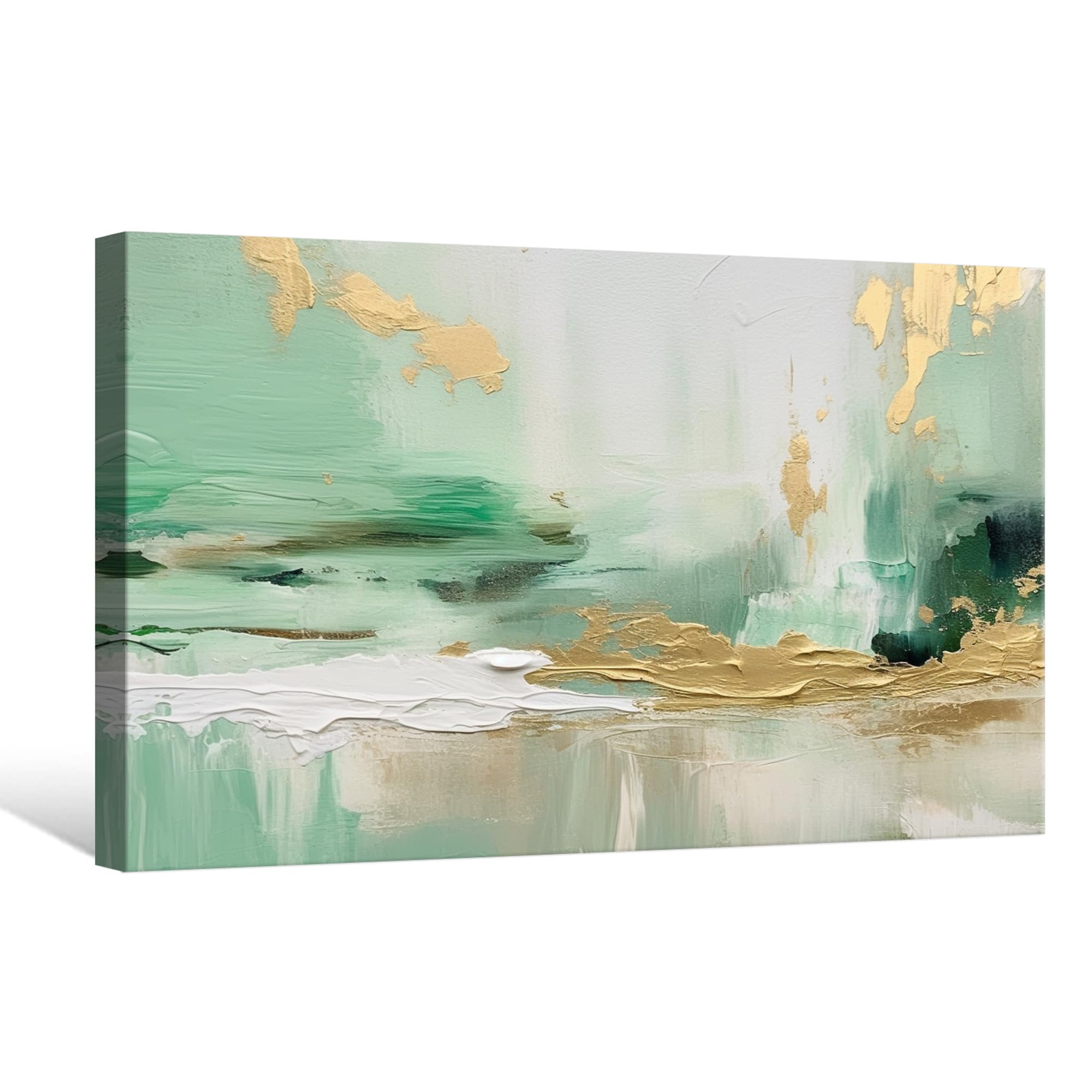 Amazon.co.jp: CAMULLE グリーン 抽象画 絵画 アートパネル
