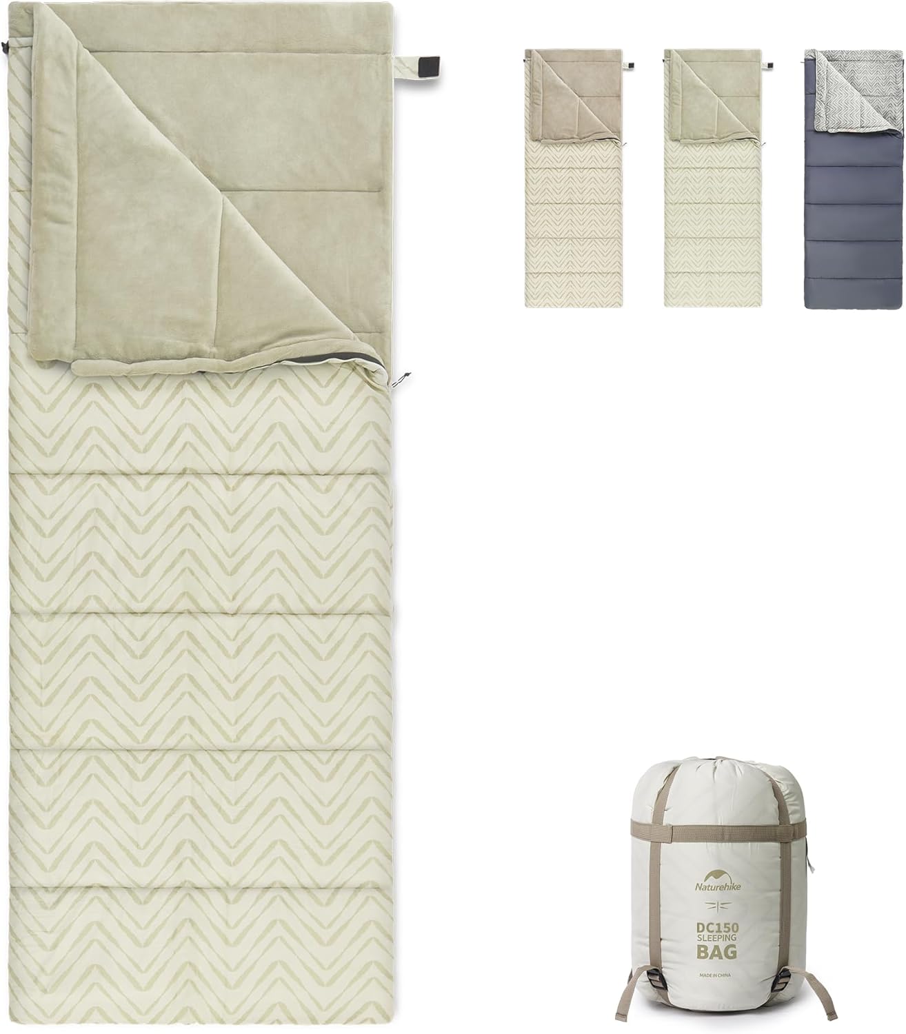 Naturehike Sammy 0 Degree Sleeping Bag with Marine Floating Material, HALLTHY™ Lining Lightweight Sleeping Bags for Adults, 37.4-59℉ Spliceable Double Sleeping Bag for Camping, Hiking, Backp