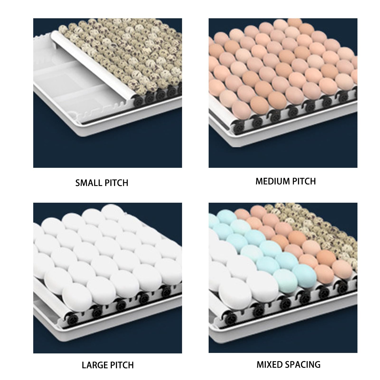 Fdit Candela LED per Incubatrice Automatica per Uova, Kit di Schiusa a Doppia Alimentazione (Spina europea 220 V 64 uova)