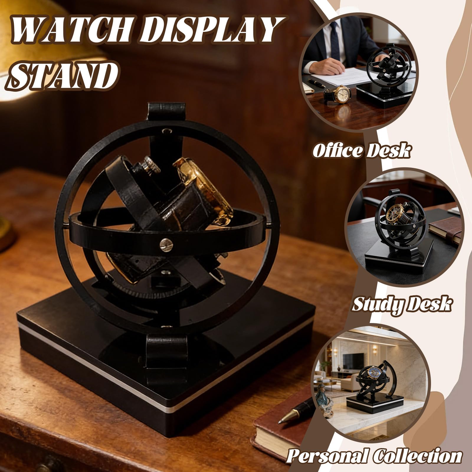 Remontoir Montre Automatique Rotatif avec Minuterie Support Mouvement pour Montres Automatiques