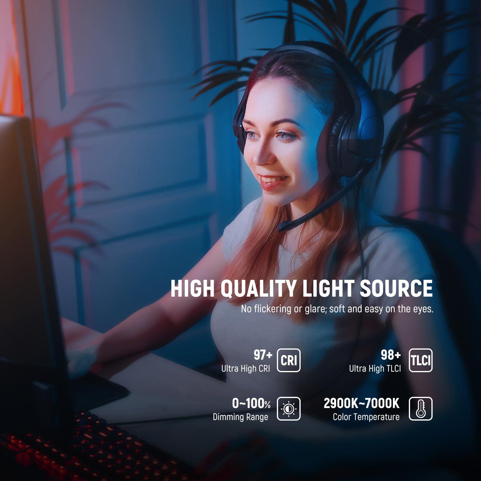 【美品】 Neewer GL1 Pro デスクトップ照明 NEEWER GL1 PRO 15.5