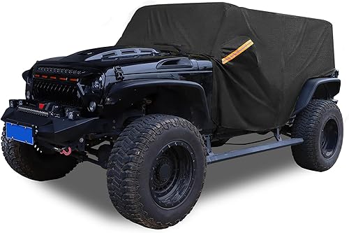 Miniatura 1 de X AUTOHAUX Cubierta de cabina de automóvil SUV para Jeep Wrangler JK JL Hardtop de 4 puertas 2007-2021 para exteriores, protección contra el polvo,