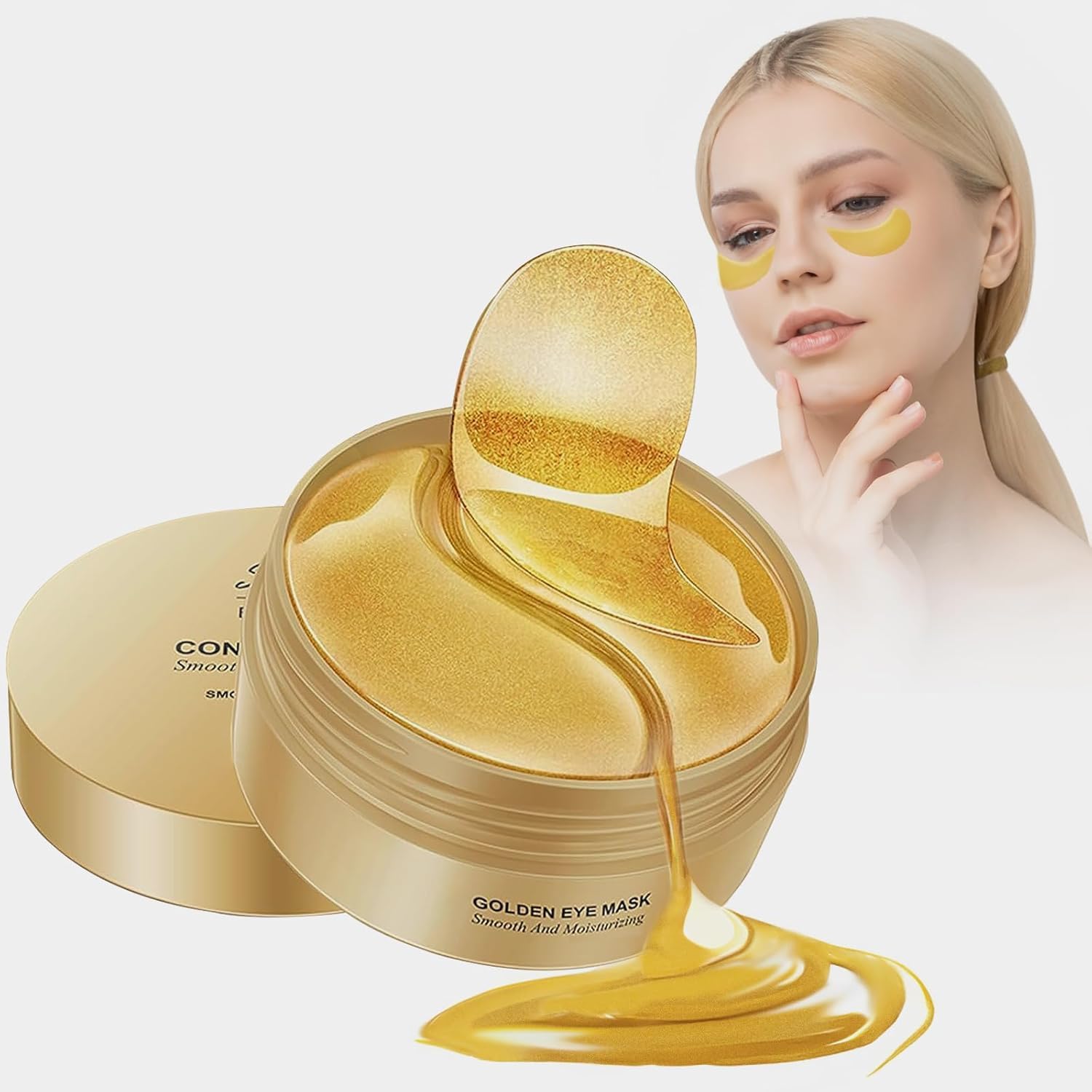 MotiBa 24K Gold Under Eye Patches – 60 PCS Eye Mask with Pure Gold, Collagen & Hyaluronic Acid – Anti-Aging, Dark Circles Remover, Puffiness Reducer & Wrinkle Repair for Youthful, Refreshed Eyes-image-36