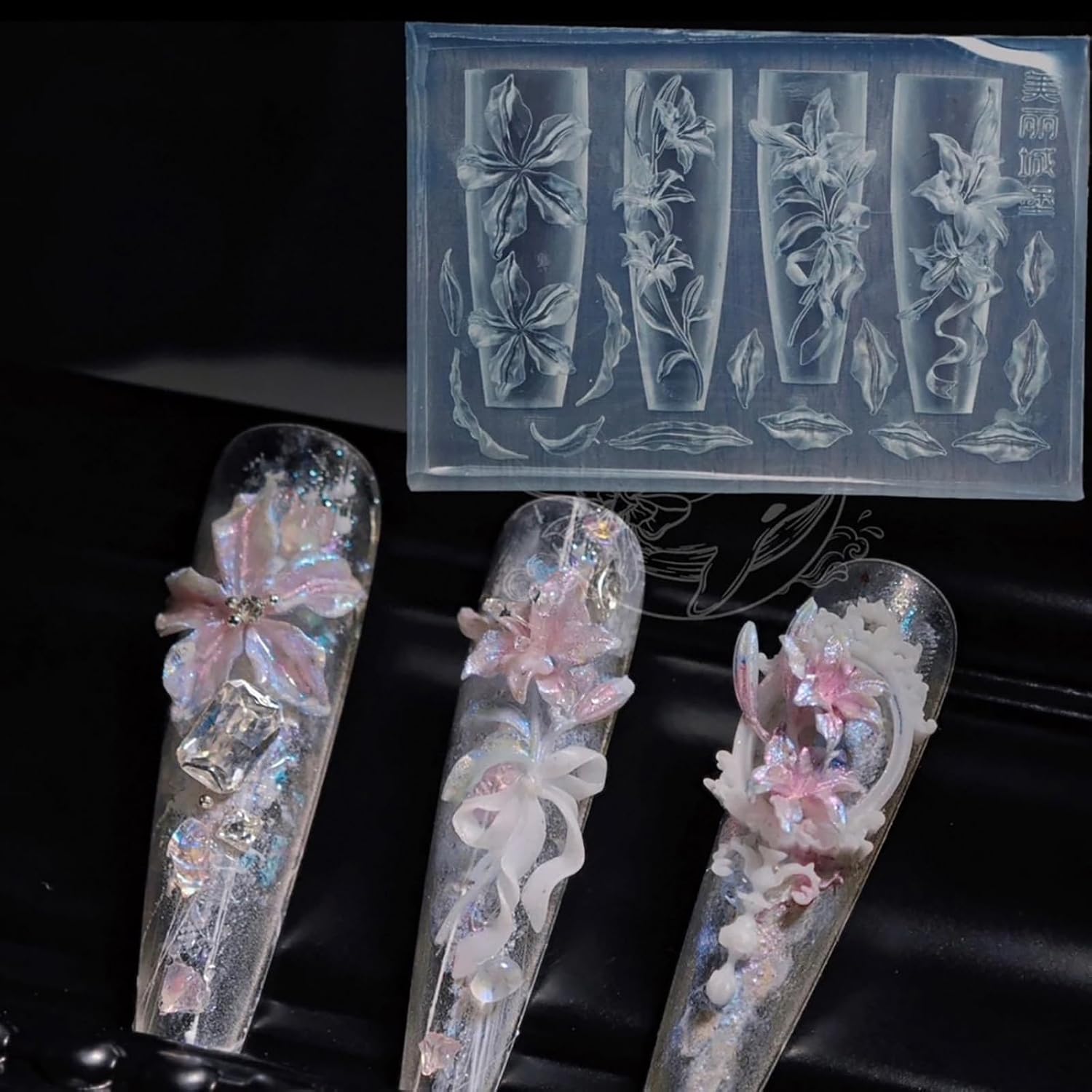 Multifuntional Silicone Flower Nails Mold Nails Styling Accessory Mold for Elegant Manicure Enhancement for Home or Salons Professional Manicure Supplies