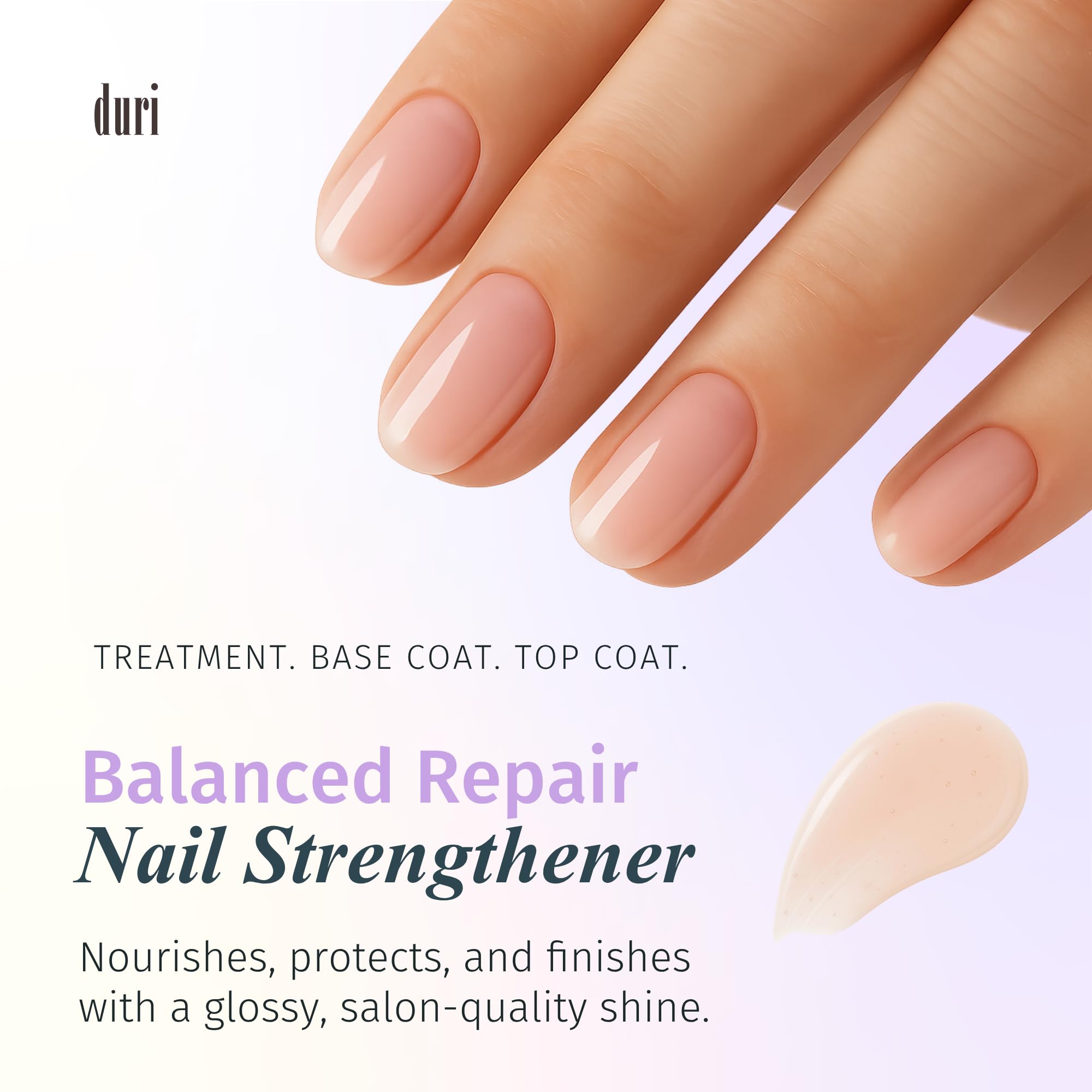 Duri Rejuvacote 2 Nail Growth System Base and Top Coat, 13.3 ml.