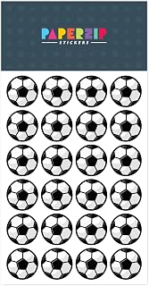 PAPERZIP - Soccer Ball Rewards – 48 Stickers for Kids, Teachers, Parents, Birthdays