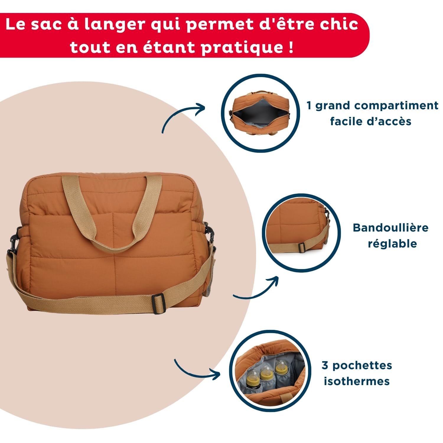 THERMOBABY - Borsa fasciatoio imbottita PLUMEA