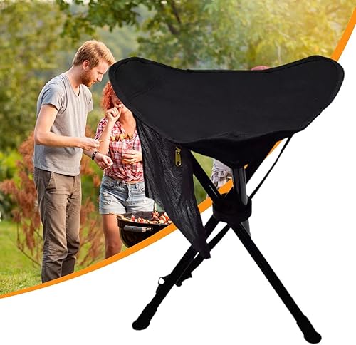 Miniatura 3 de Folding Camp Stool - 100kg Max Weight Tripod Chair  Portable Outdoor Stool  for Adults Camping Travel Hiking Fishing Backpacking BBQ Picnic Concert