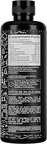 Miniatura 2 de Aceite de pescado salvaje, delicioso Limón Omega-3, aceite DPAEPADHA, botella de 16 onzas, sin BPA, certificado de amigos de el mar, aceite
