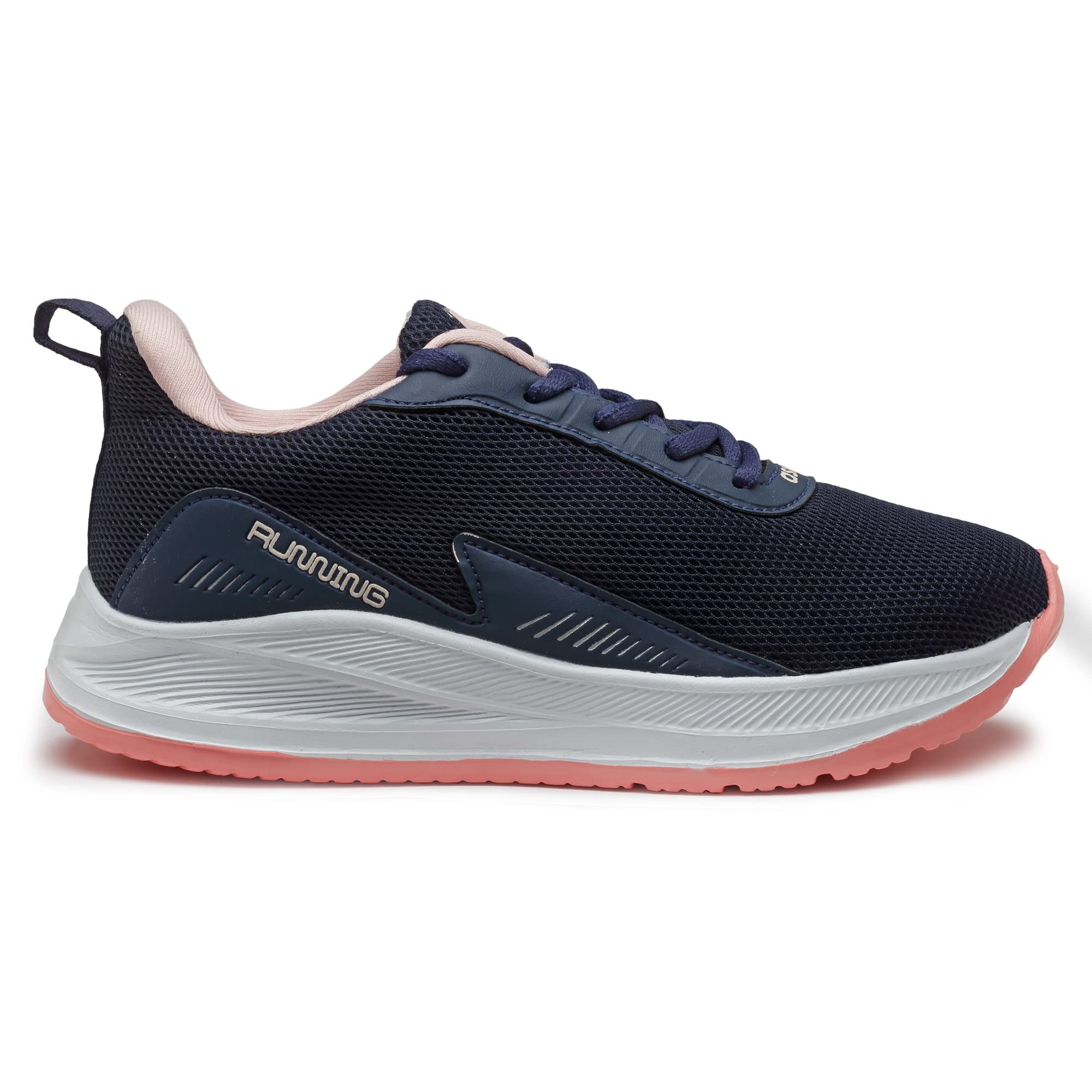 ASIAN FIREFLY-09 Max Cushion Technology Lightweight Eva Sole with Memory Foam Insole Casual & Sports Shoes for Women & Girls Navy Pink,UK 7 4
