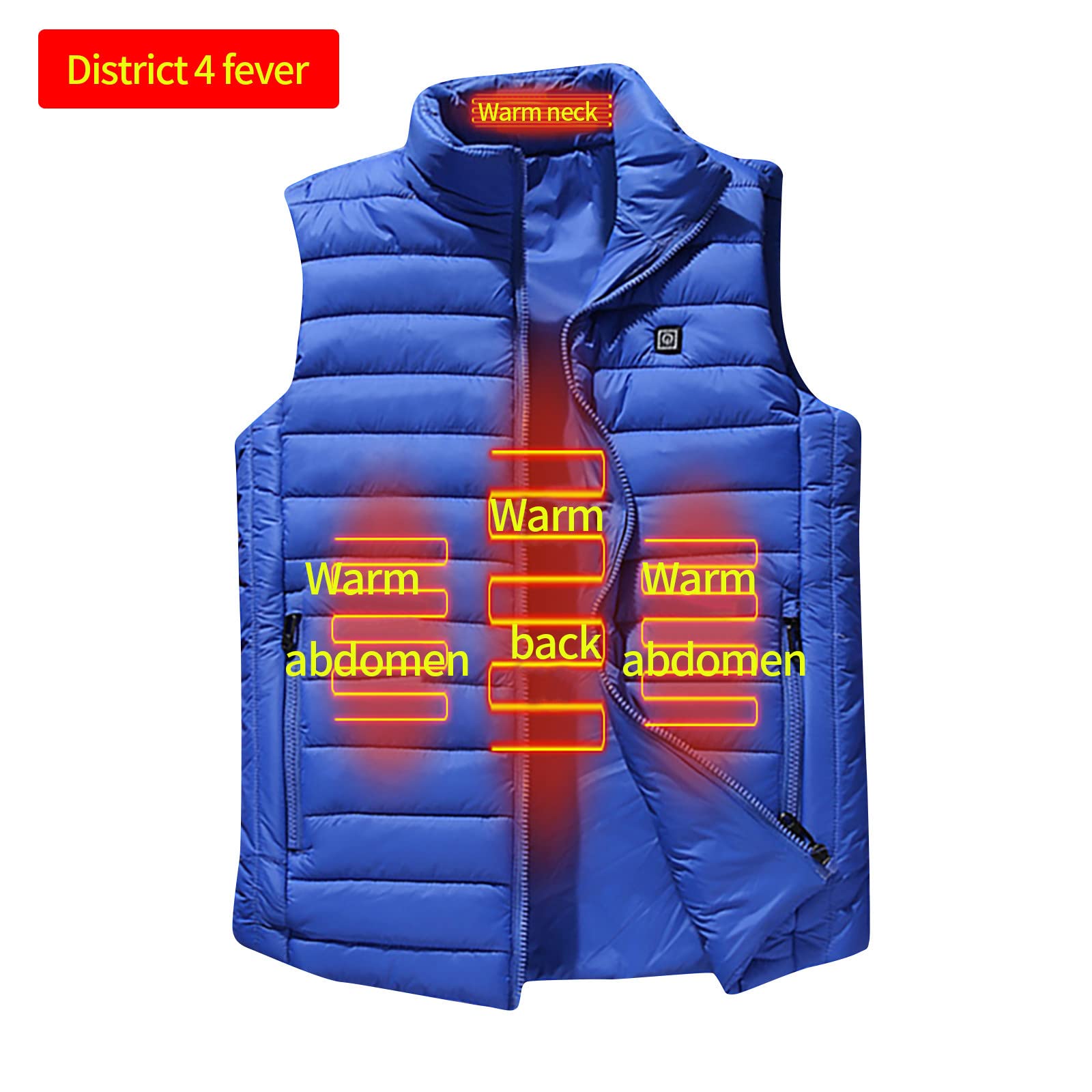 Chaleco calefactable para hombre (Reino Unido), chaleco calefactable USB, chaquetas térmicas eléctricas para mujer, ropa calefactable lavable con 1 zona de calor, chaleco calefactable para m