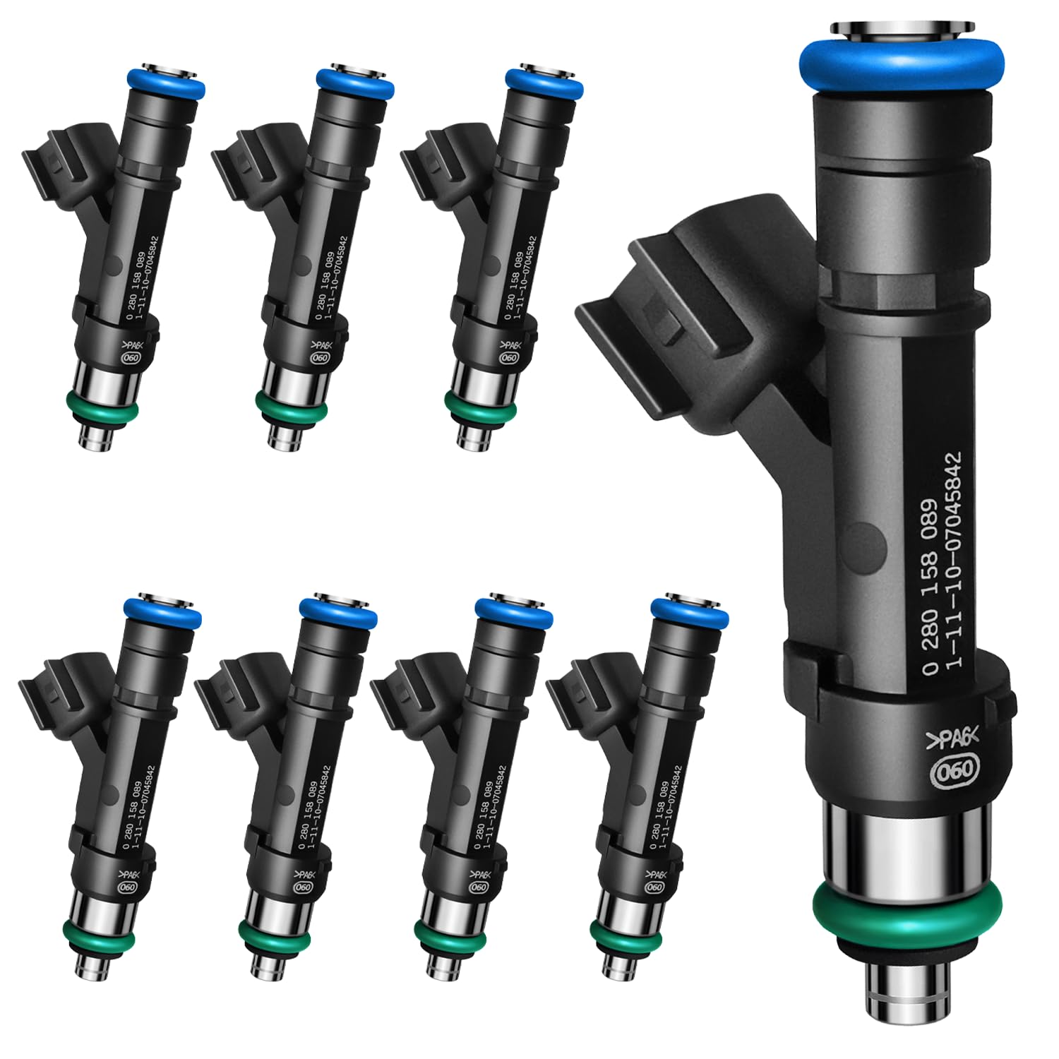 SeyPonFuel Injectors Fits For 0280158089 (8 Pcs)