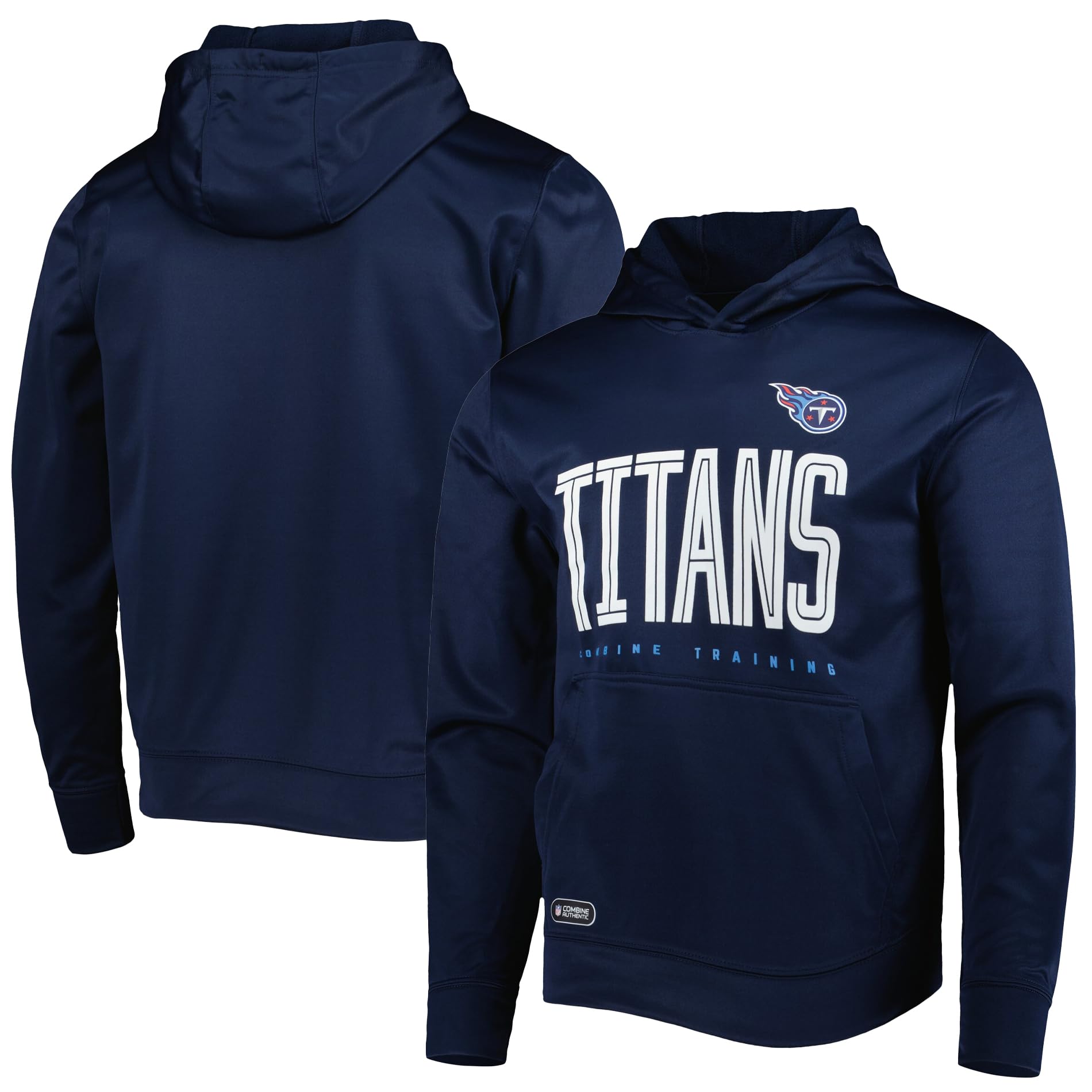 Outerstuff NFL Kids Youth 8-20 Offically Licened Huddle Up Team Color Performance Primary Logo Pullover Hoodie, Tennessee Titans, 14-16 โ image 1