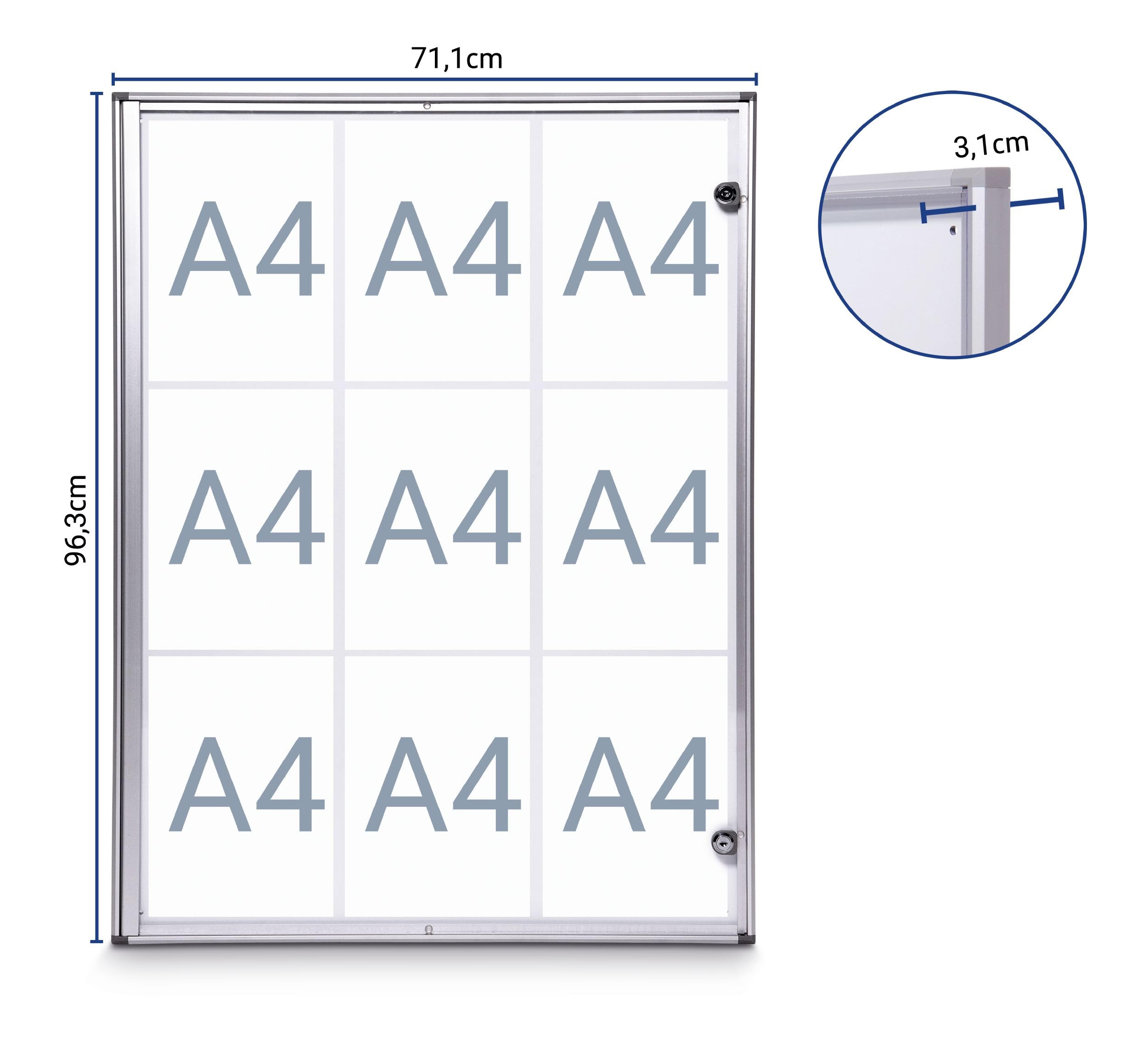 Maul 6820908 Vitrina extraslim 9 x A4