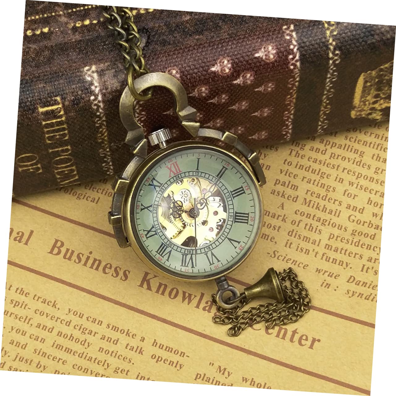 VANZACK Reloj de Bolsillo Colgante Mecánico Retro Collar para Adultos