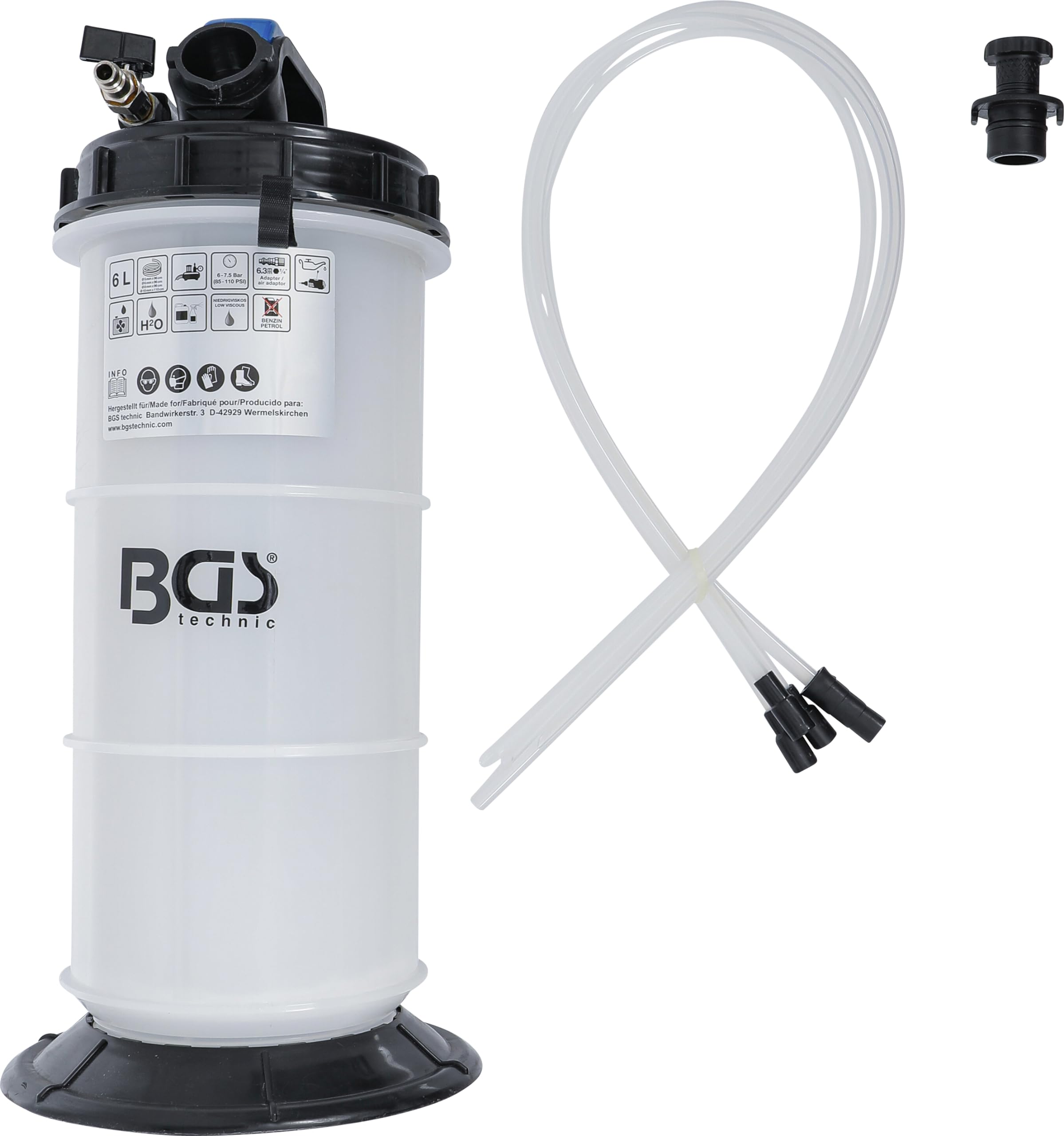 BGS 74396 | Pompa di aspirazione a vuoto | pneumatico | 6 l