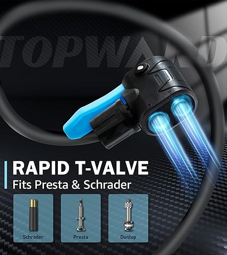 Miniatura 5 de Bomba de neumáticos de bicicleta portátil, bomba de aire de mano para pelotas de ejercicio de bicicleta, inflables, se adapta a válvulas Presta y