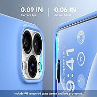 Vista 513 de GONEZ Funda de silicona para iPhone 15 Pro Max, compatible con Magsafe, protector de cámara + protector de pantalla, forro de microfibra suave Negro