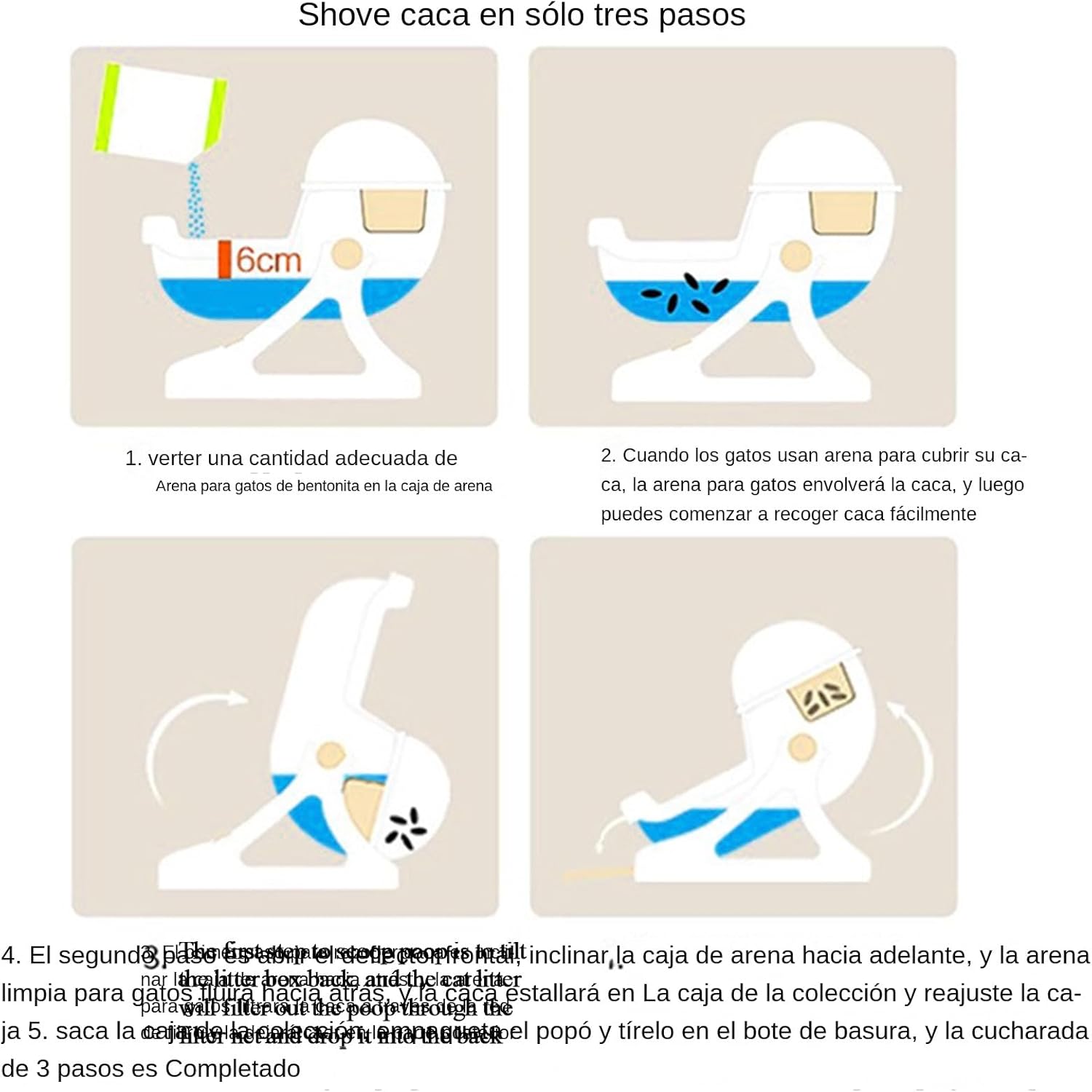 Genérico Automatic Cat Litter Tray | Semi-Automatic Litter Tray - Eliminates Odors with Sturdy Open Design for Indoor Outdoor Corner Travel