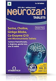 Meyer Neurozan - Enhance Cognitive Functions with Ginkgo Biloba, Serine, Choline, Magnesium - Stress Relief, Anxiety Support, and Sleep Health - Gluten-Free Multivitamin, 1 count, 30 capsules