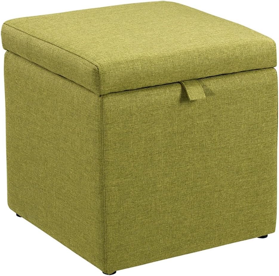 stools Low Stool/Cloth Incorporated For Shoe Stool/Small Sofa Stool Storage Stool/Fashion Bed Stool/Dressing Stepping On The Bench (Color : Blue),Colour:Beige (Color : Green)