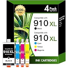VICTONER 910XL 910 8020 Ink Cartridges Combo Pack Replacement for HP Printer 910 XL 910XL/910 Black and Color Multipack for OfficeJet Pro 8020 8015 8035 8025 8010 8018 8028 8022 8030 Printer