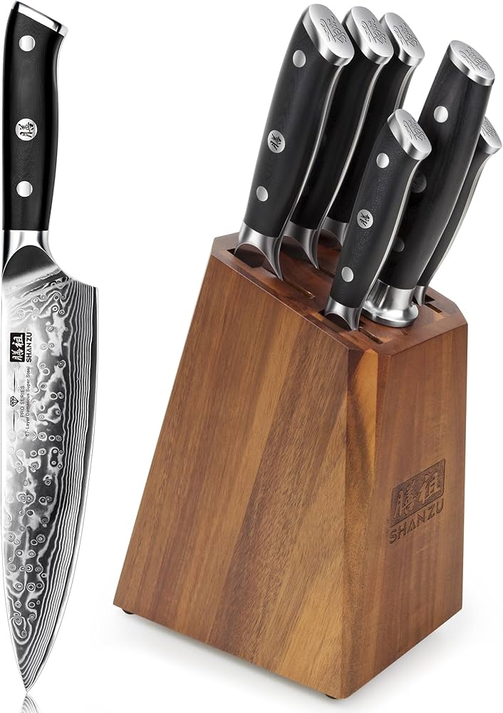 Amazon.com: SHAN ZU Damascus Kitchen Knife Set, 7-Piece Amazon.com: SHAN ZU Damascus Kitchen Knife Set, 7-Piece