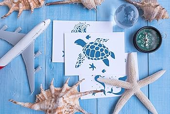 Amazon.co.jp: 20ピース 海の生き物ステンシル 木製壁