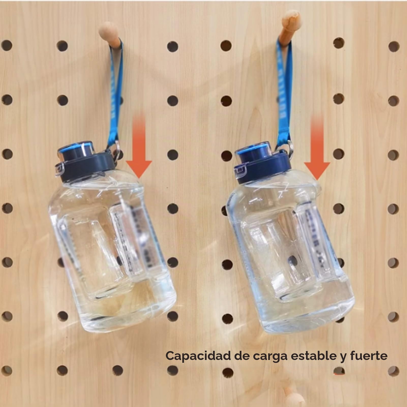 Genérico Tablero de Madera Perforado, Kit Organizador de Pared Combinado, tableros Perforados para exhibir Adornos, Panel de Herramientas con Clavijas de Pared para Oficina en casa, fácil de ensambla