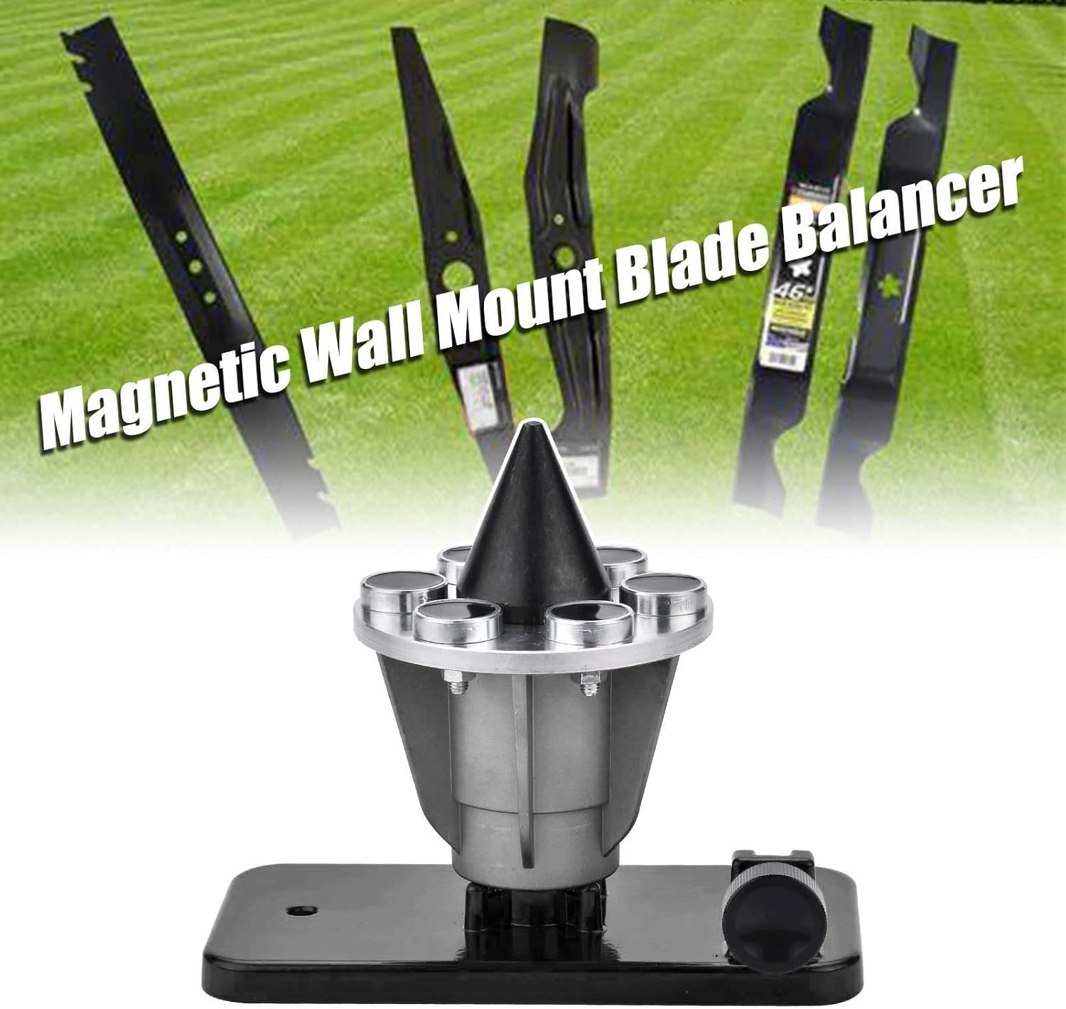 iKer Blade Balancer Replace 339075B Lawn Mower Blade Balancer Magnetic Wall Mount 42-047 (Balancer-Black)