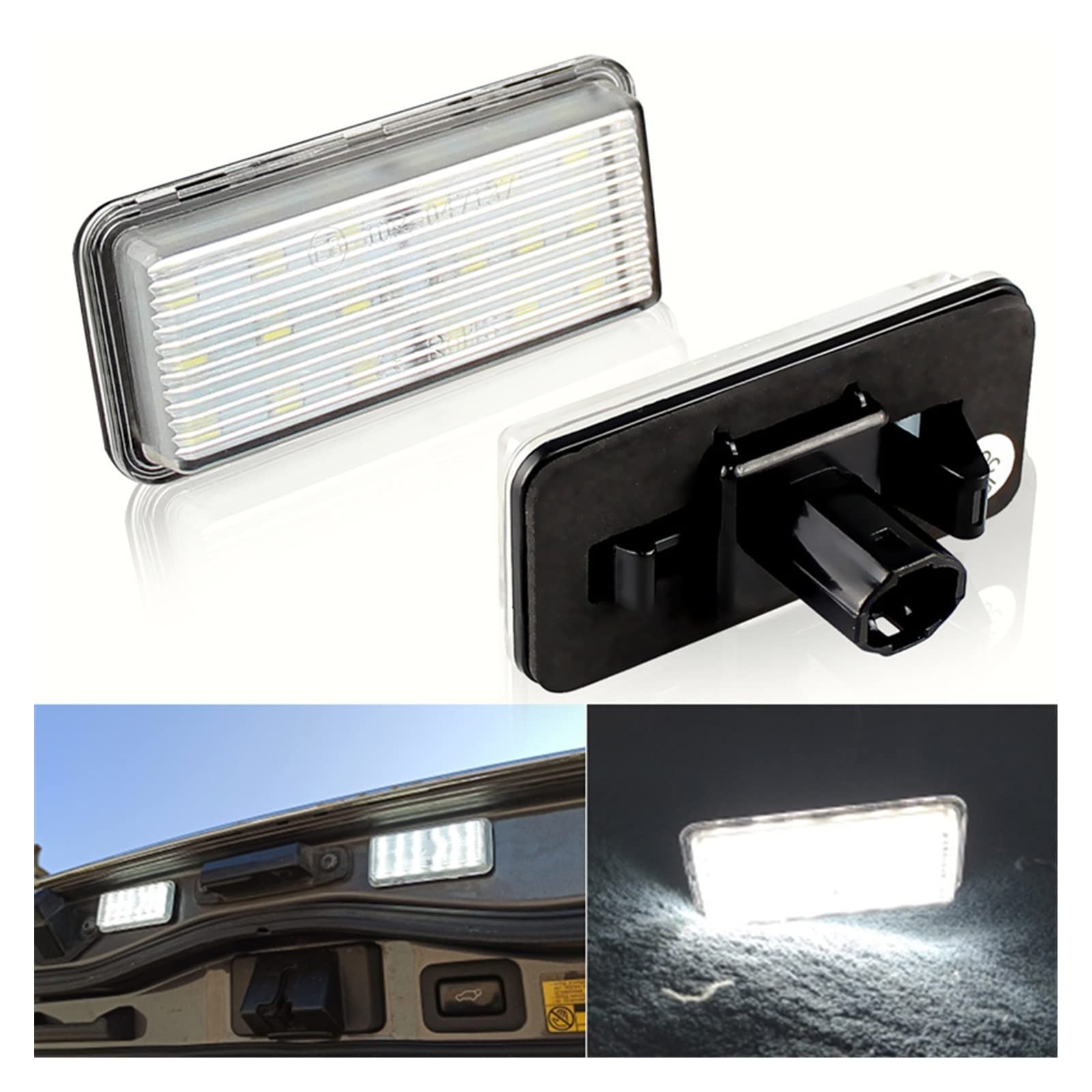 DEHIWI Lámparas de Luz de Matrícula 2 Uds Lámpara De Soporte De Placa De Matrícula - Para Land Cruiser Prado 120 Accesorios De Coche Land Cruiser