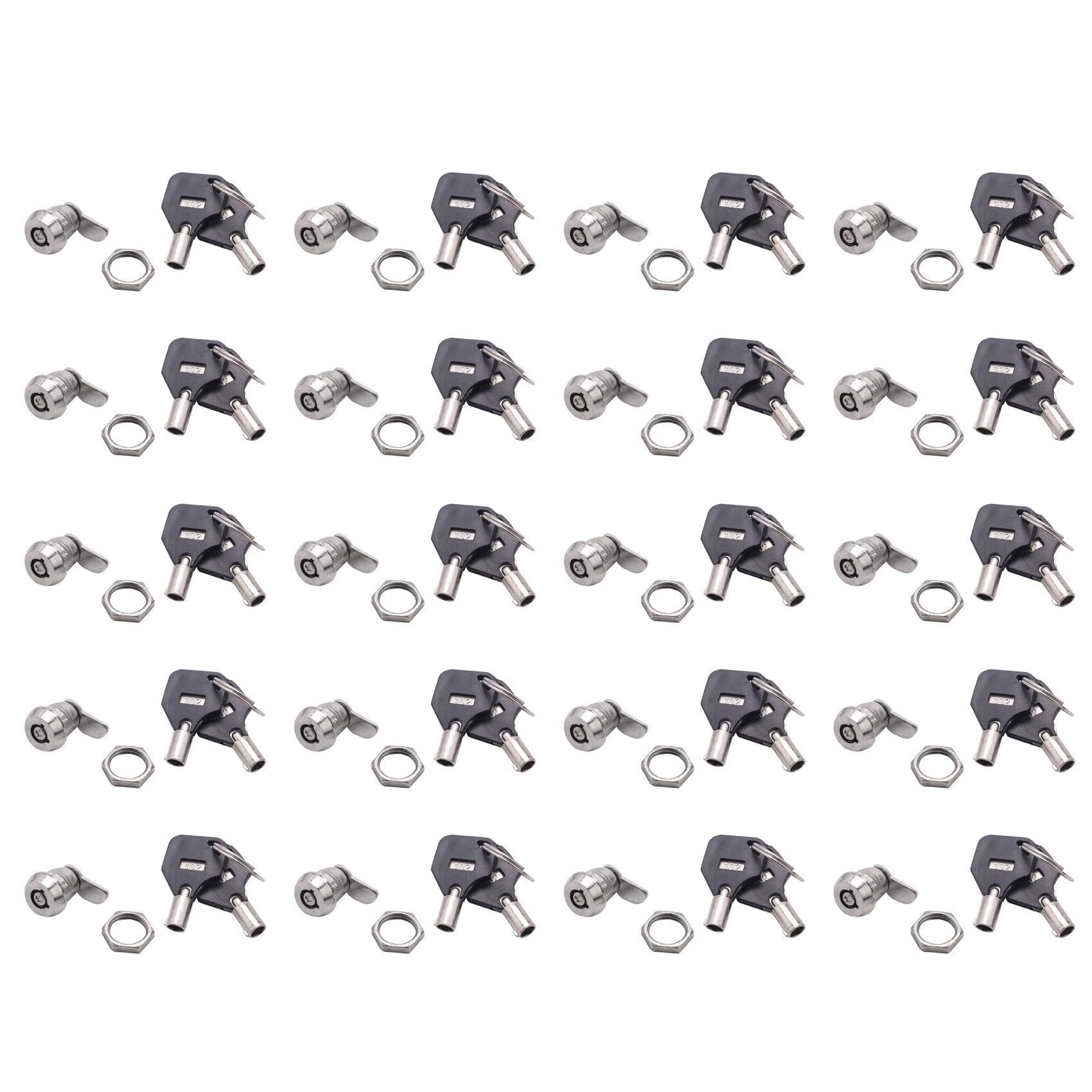 Jnchdghwa As Picture Shown 20X Cabinet Door Quarter Turn Security Tubular Cam Lock W Keys