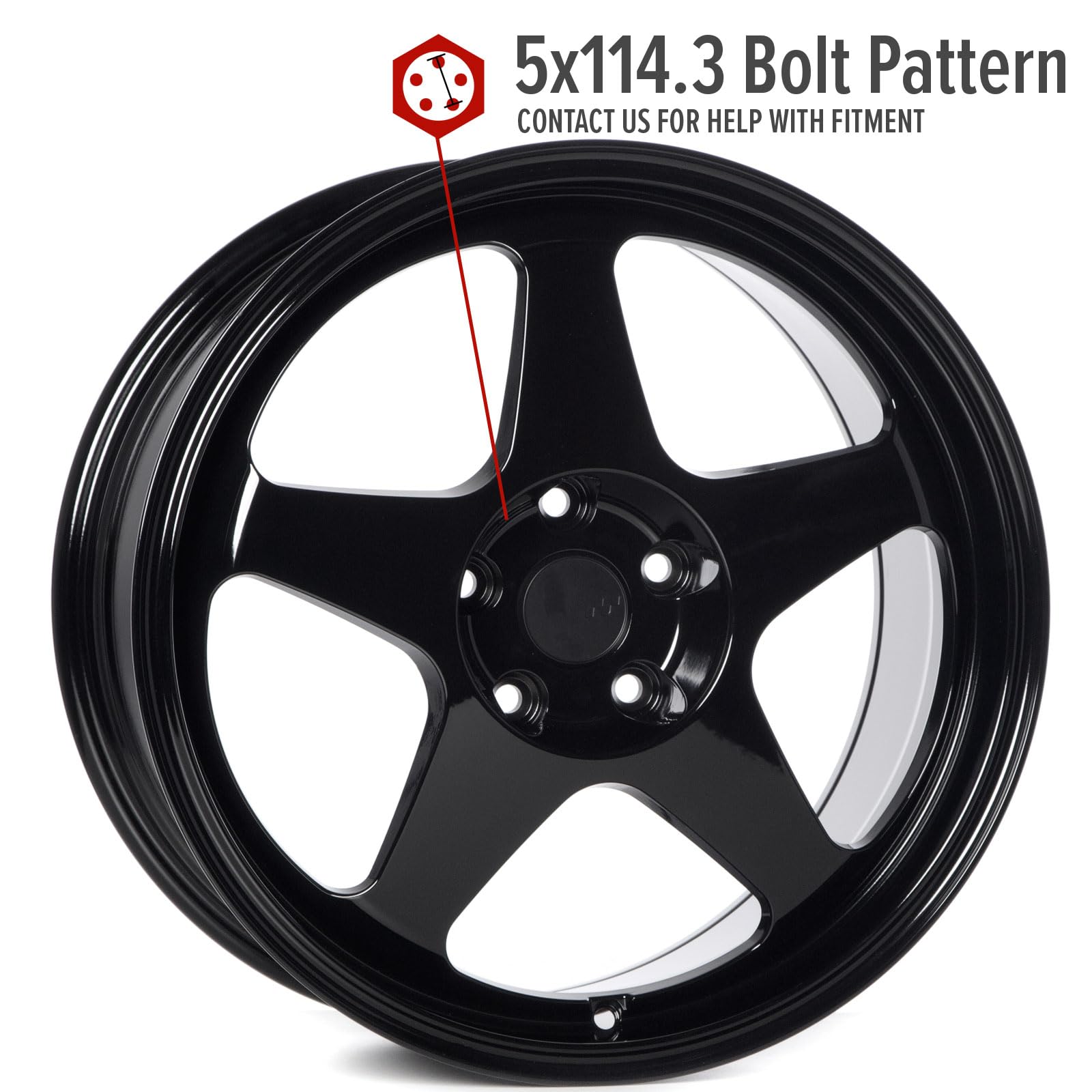 Amazon.com: Circuit Performance CSF22 18x9.5 Gloss Black 5x114.3